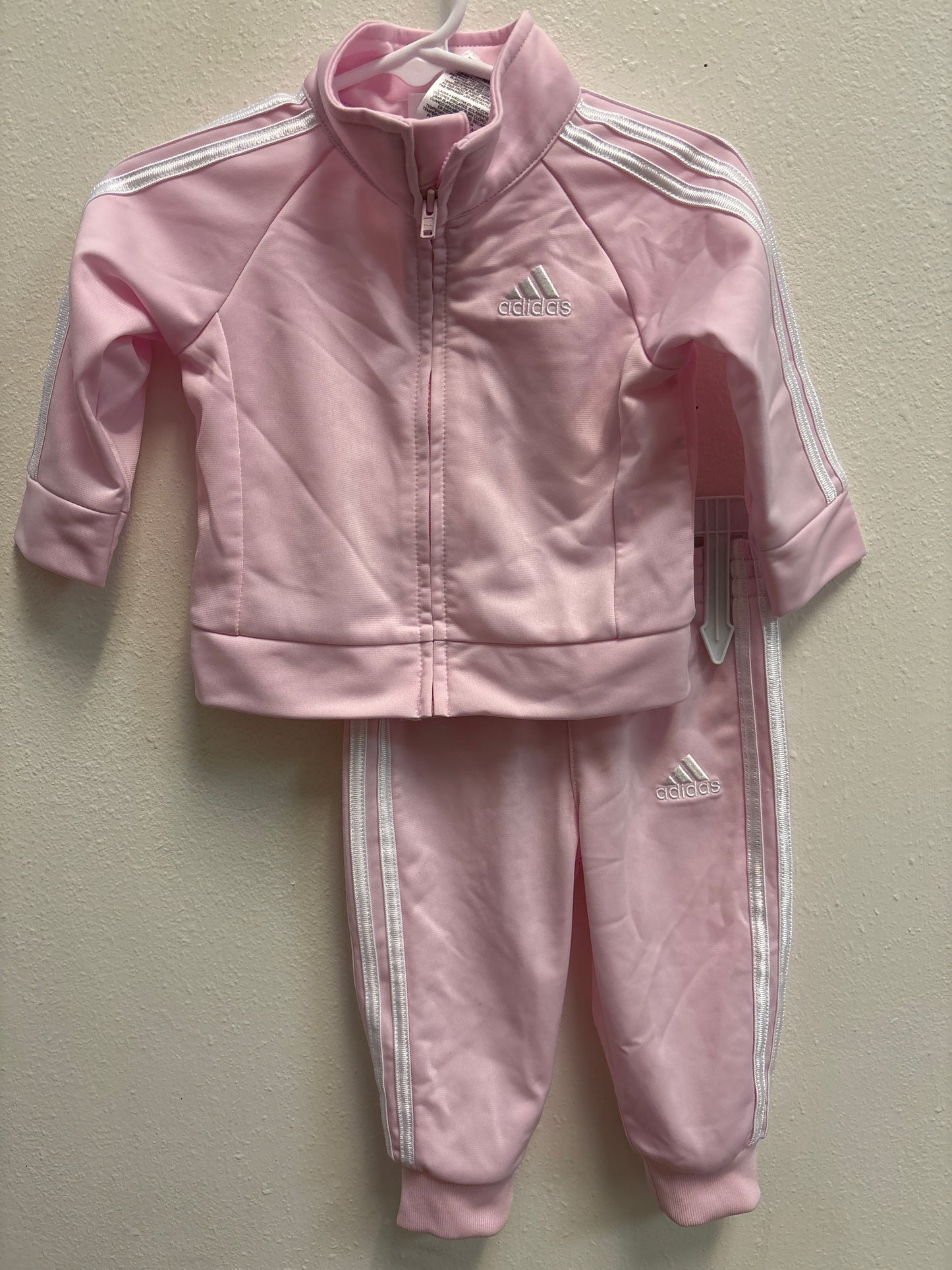 6m White Pink Adidas Outfit