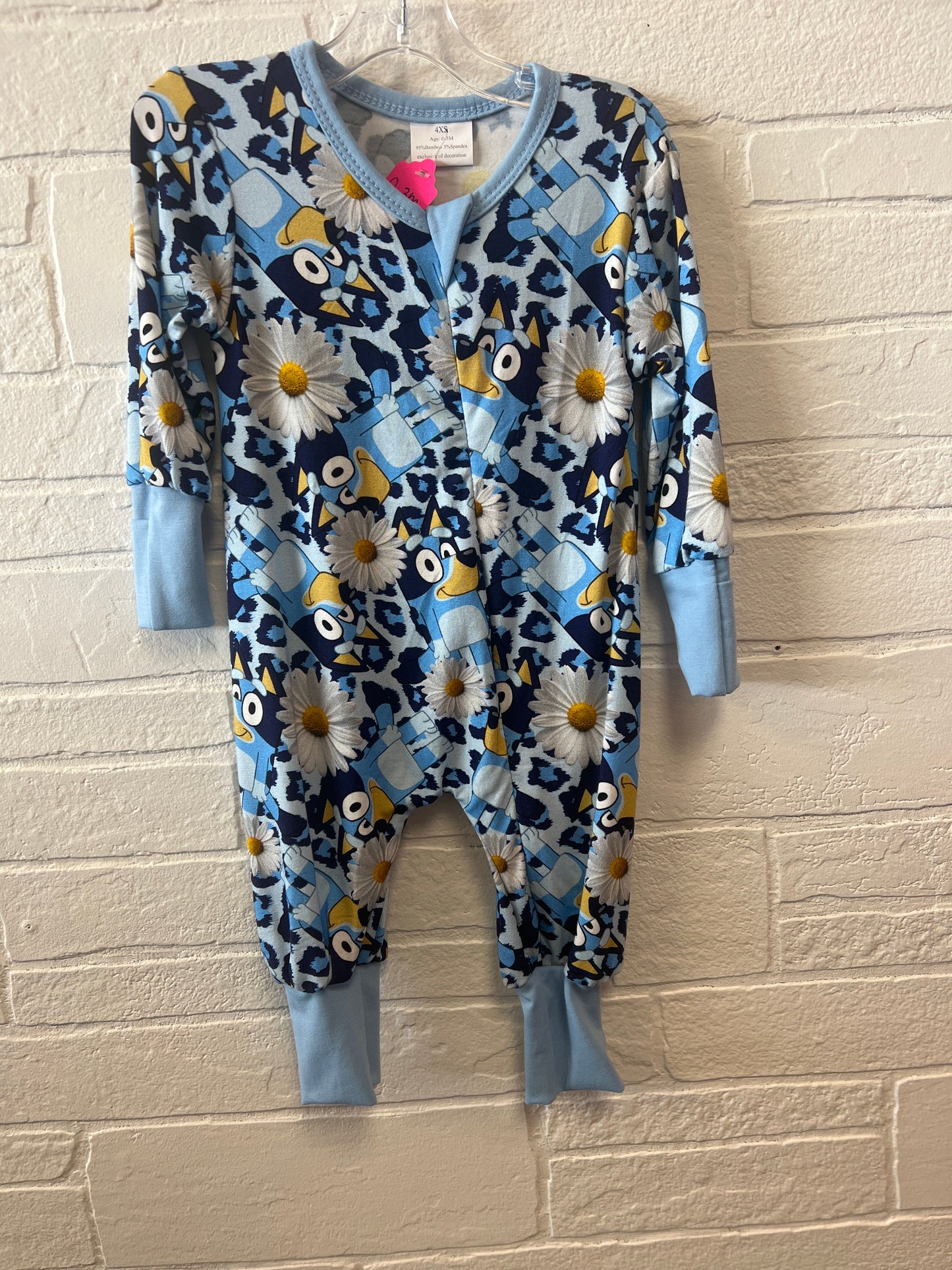 0-3M Bluey Daisy Bamboo Zippie