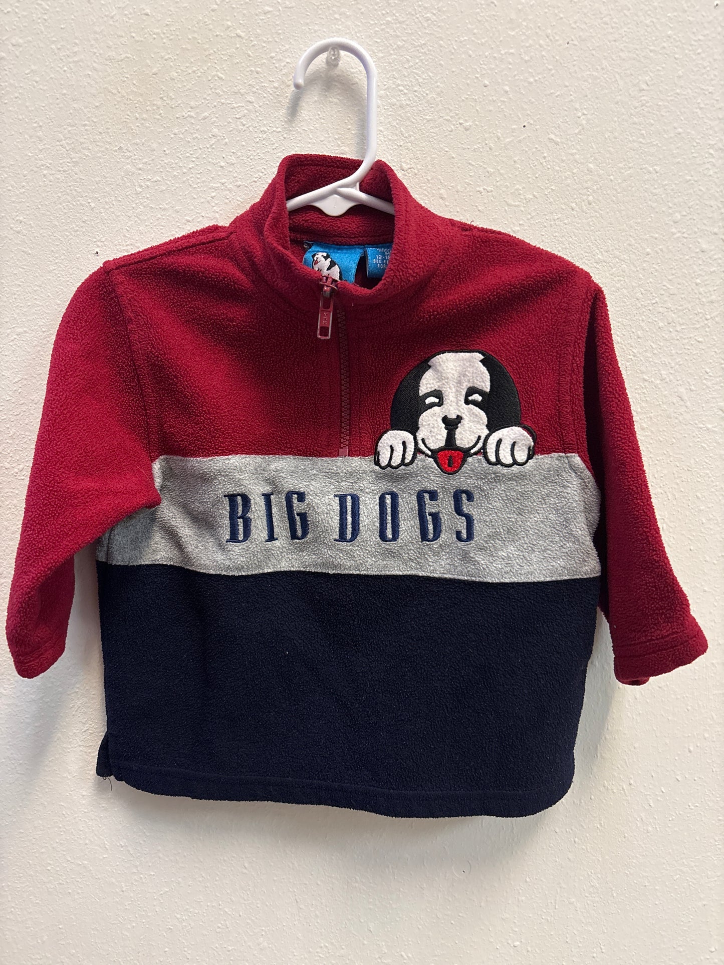 12-18m Vintage Big Dogs Brand Quarter Zip