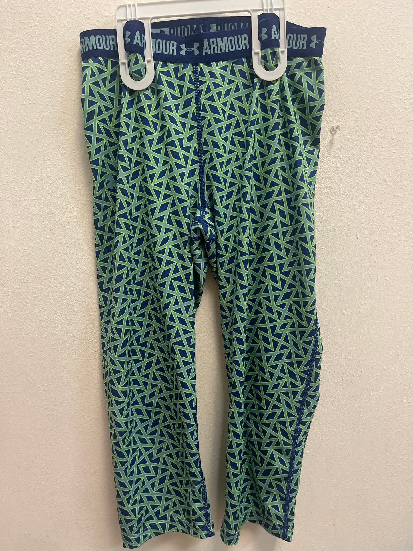 YLG Under Armour Green Blue Printed Crop Legging