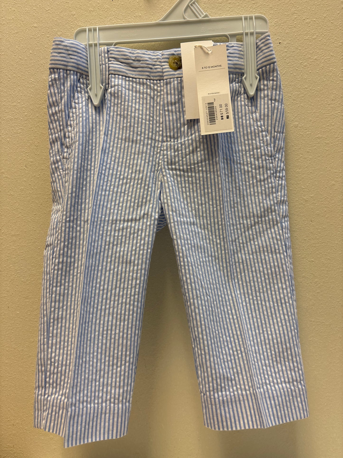 6-12m New Janie and Jack Seersucker Pants
