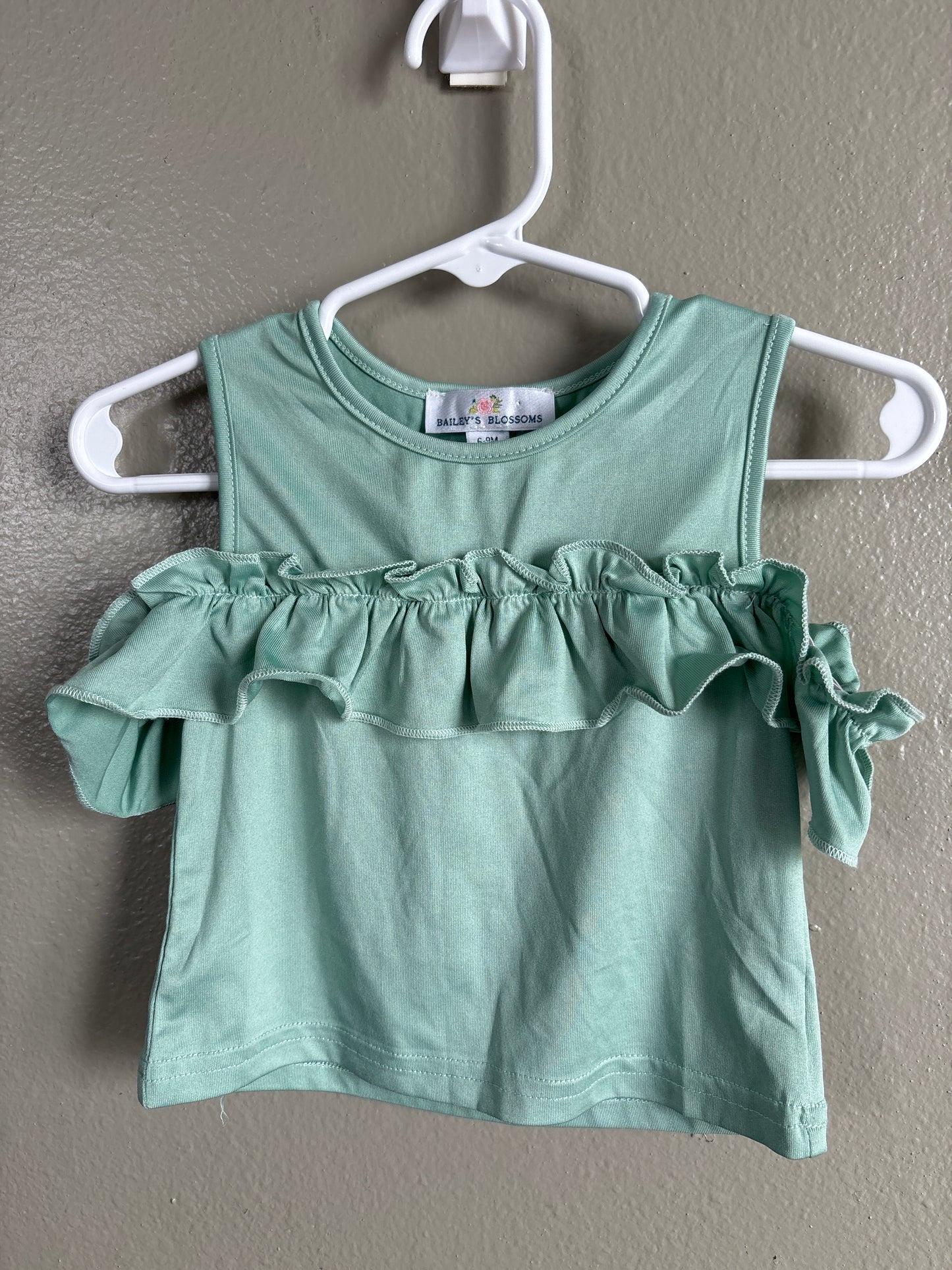 6-9m Baileys Blossoms Mint Top
