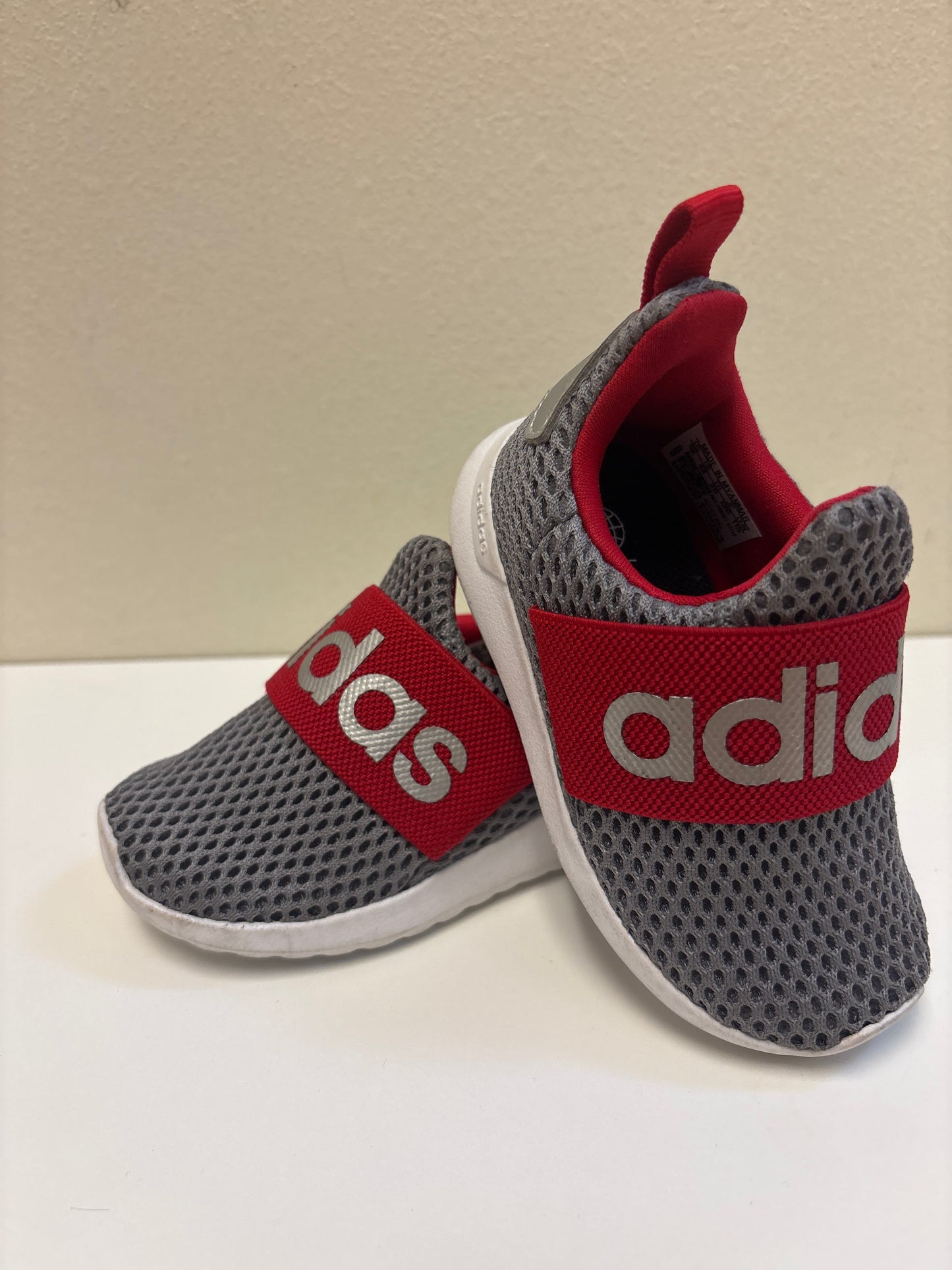Size 5 Toddler Adidas Red Gray Shoes