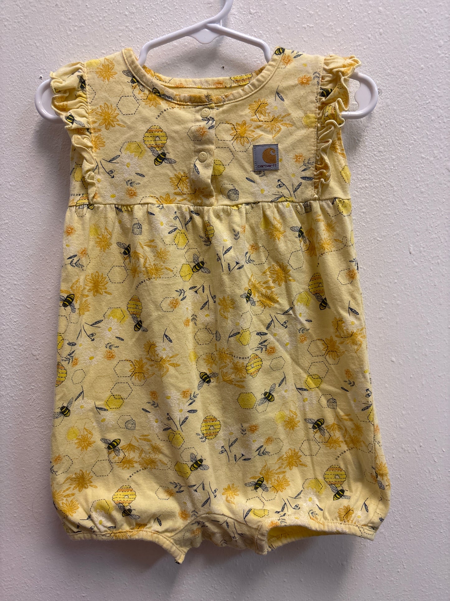 18m Carhartt Yellow Bee Romper