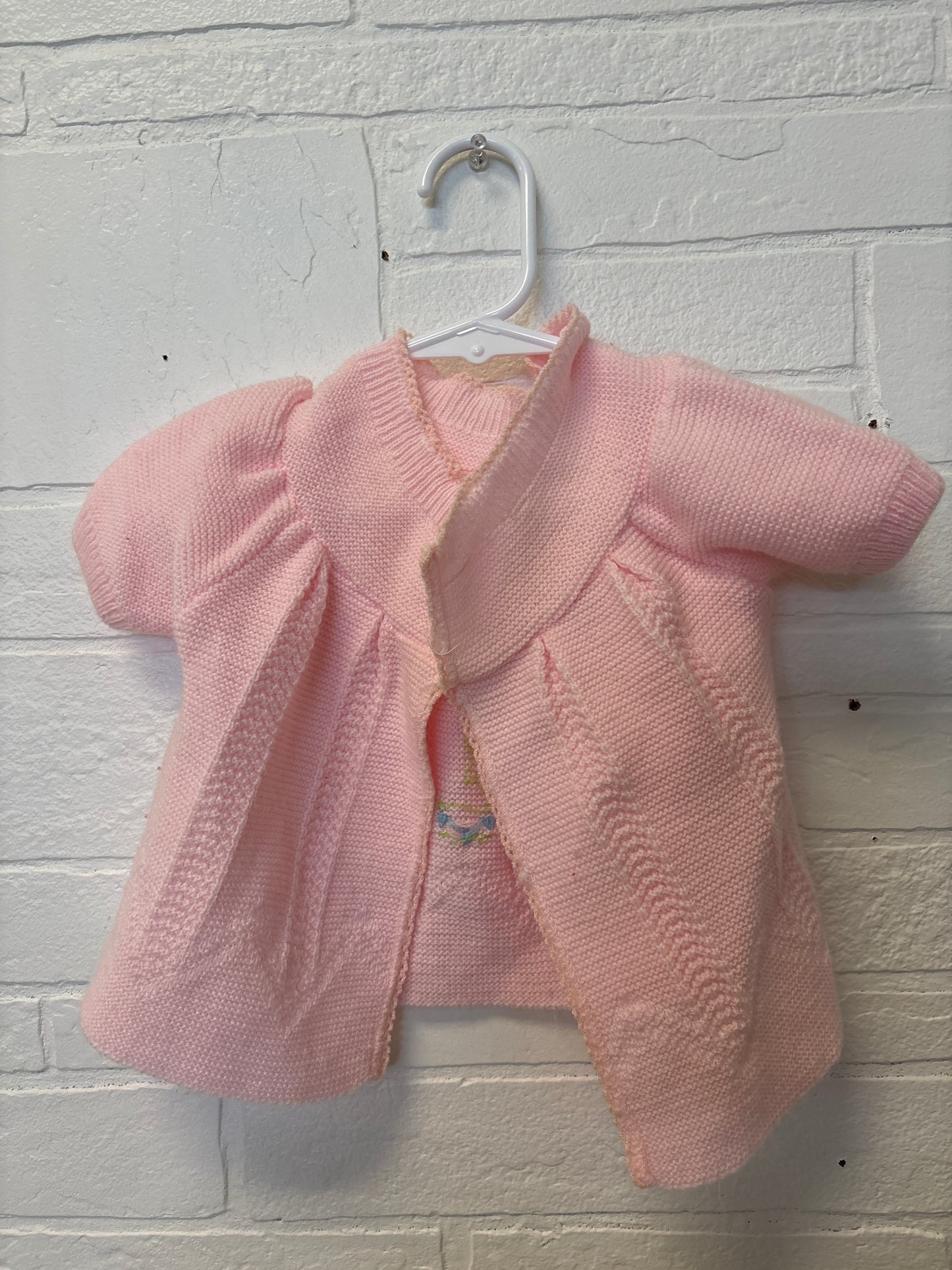 6m (no size) Vintage Open Front Pink Cardigan
