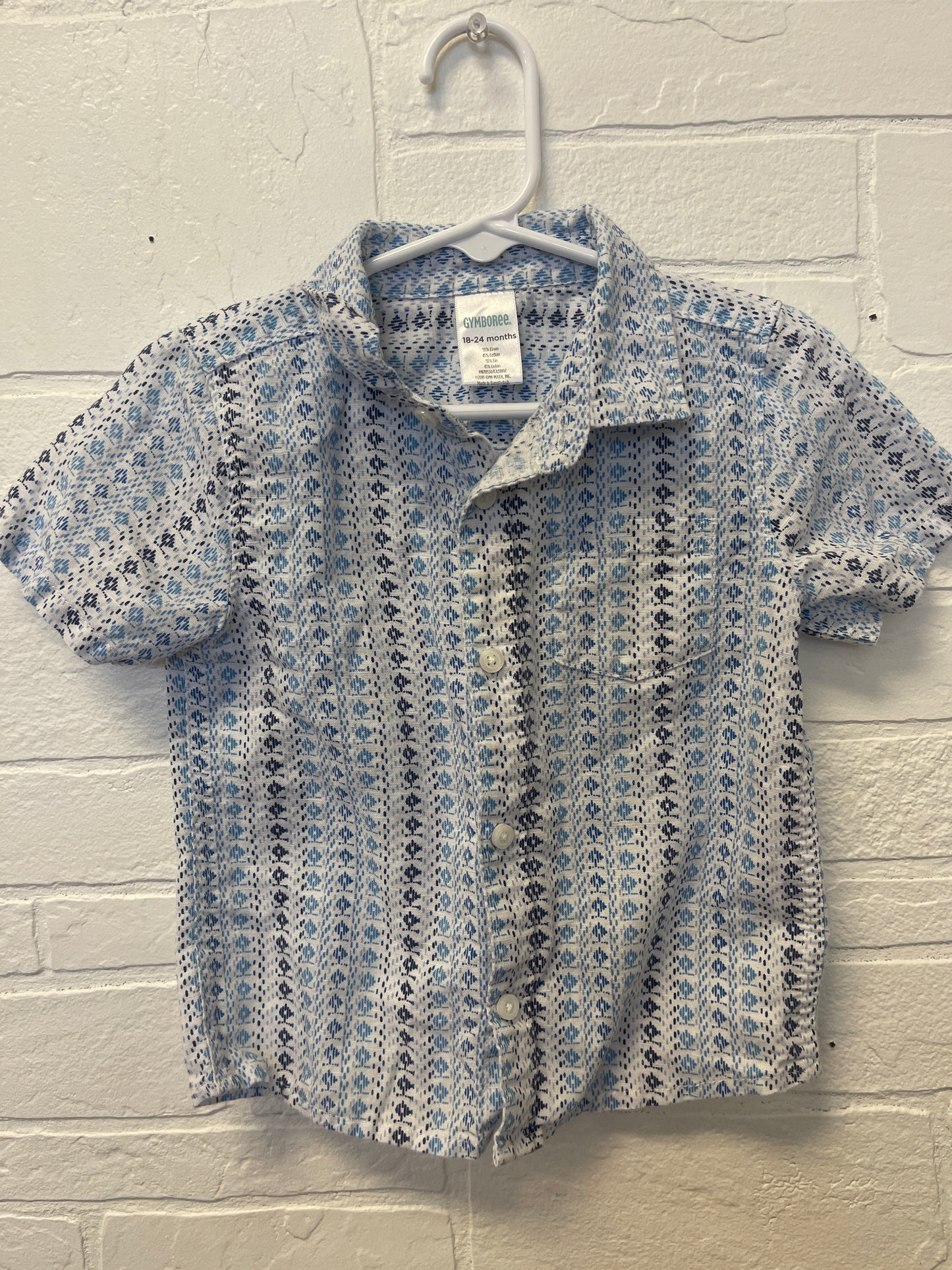 18/24m Gymboree Blue Print Button Down