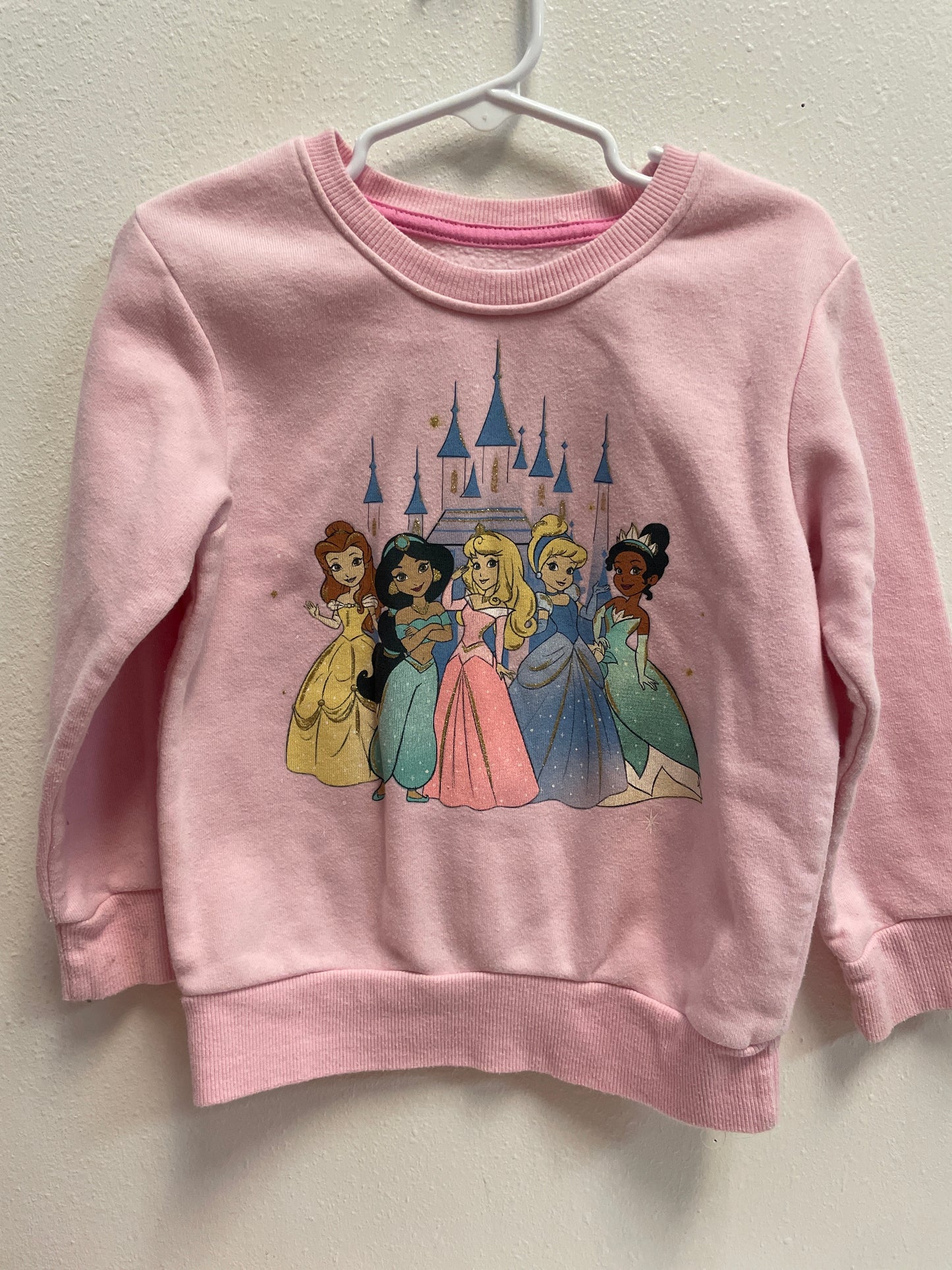 4 Disney Princess Pink Sweatshirt