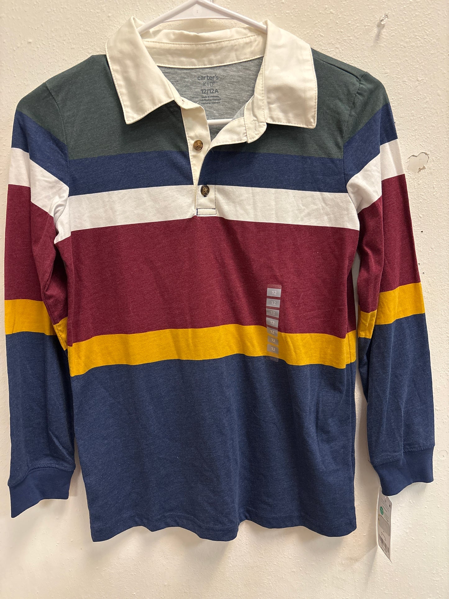 12 New Colorblock Stripe Polo
