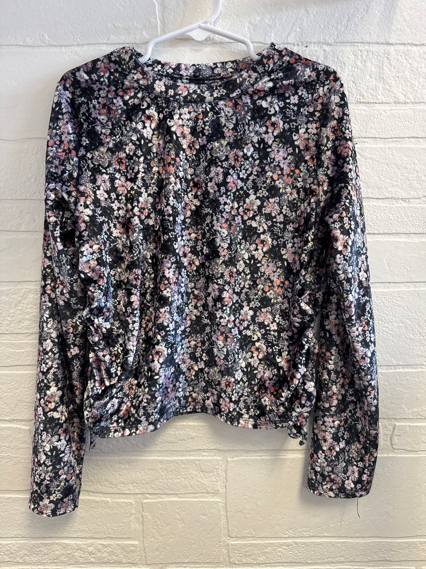 7/8 Floral Velour Cropped Longsleeve