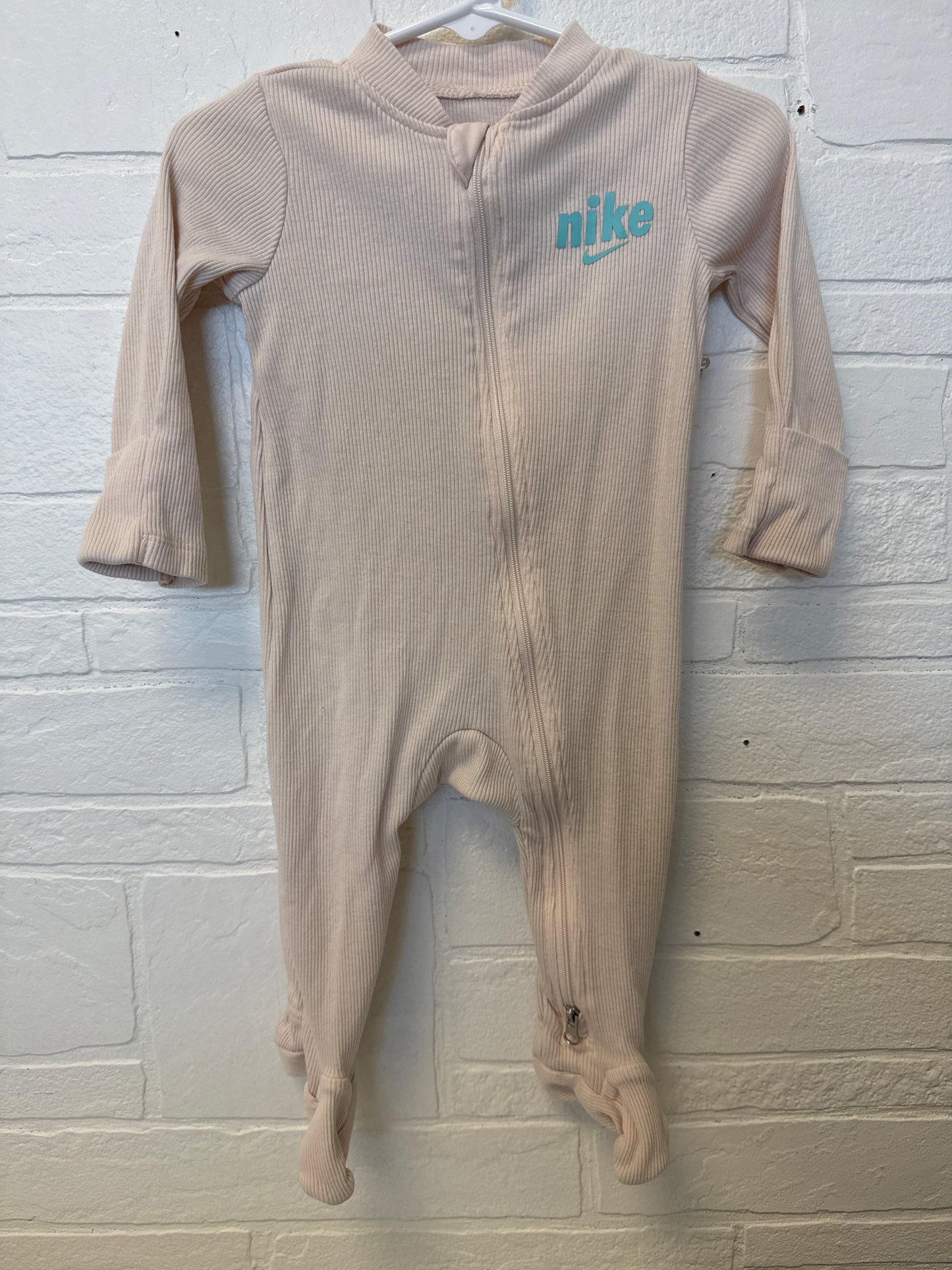 6m Nike Tan Ribbed Teal Logo Sleeper