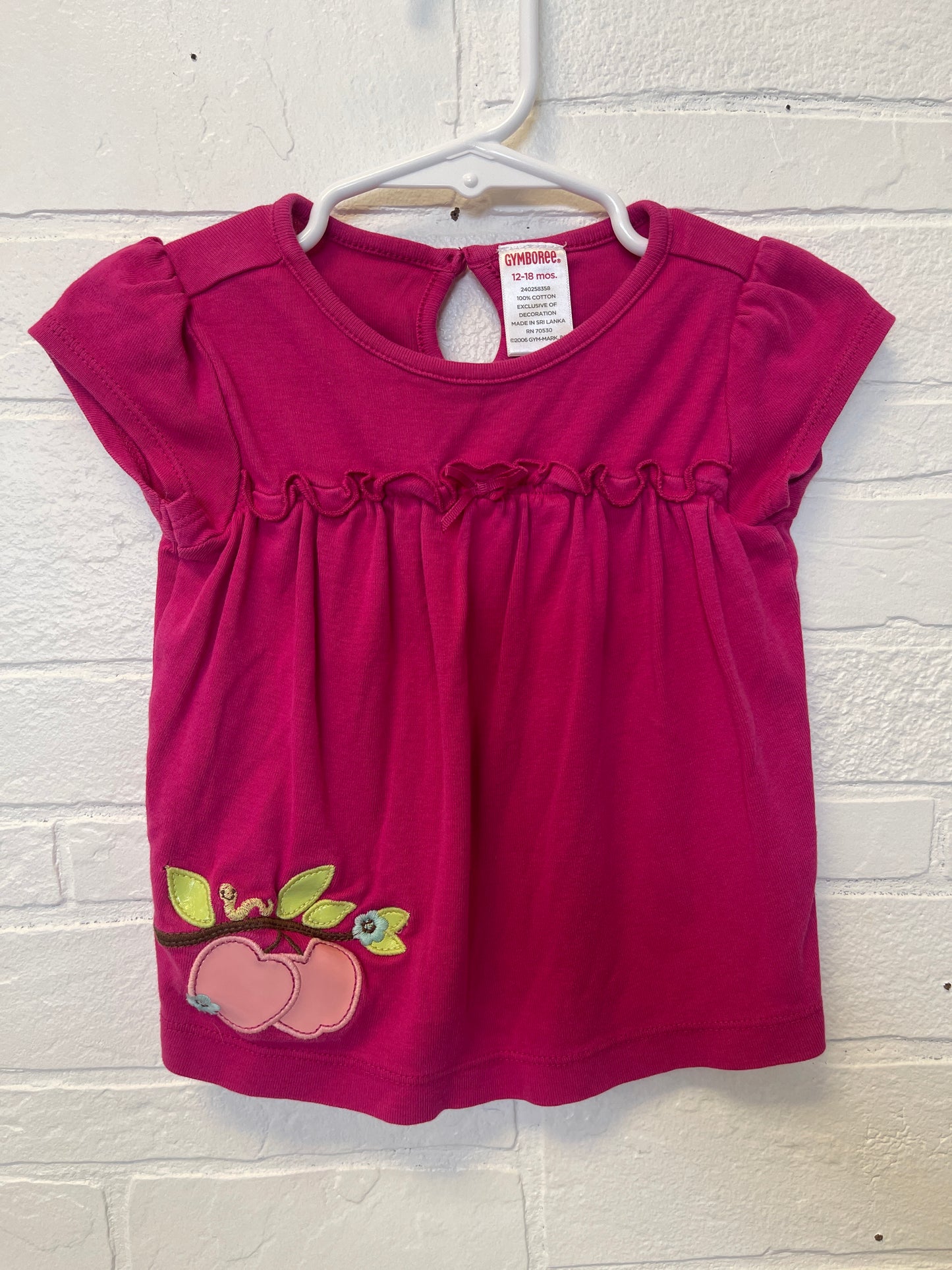 12/18m Gymboree Pink Apple Tee