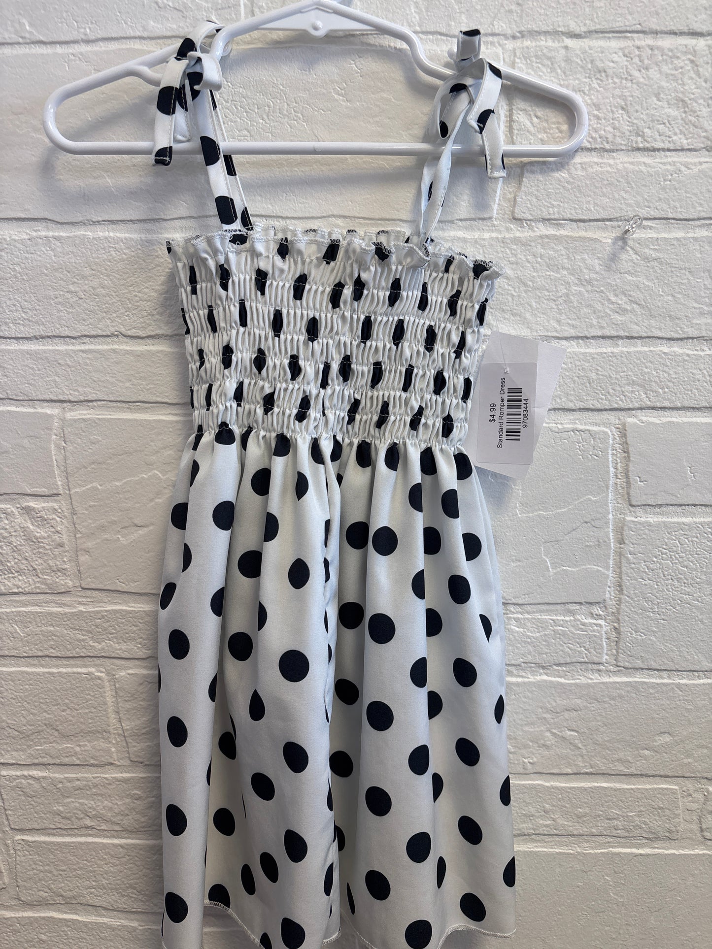 18-24m PatPat White Dress w Black PockaDot