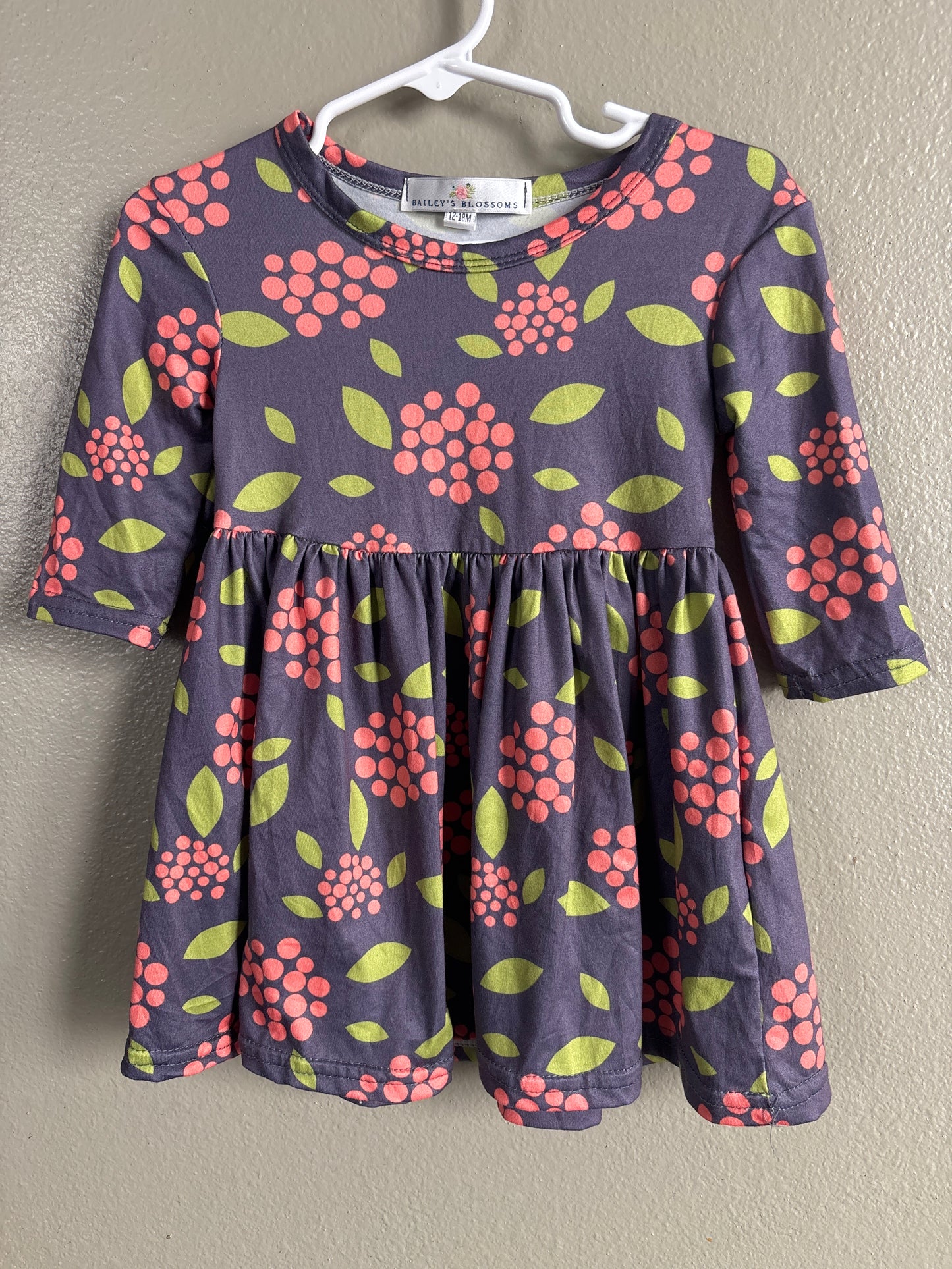 12-18m Baileys Blossoms Leaves Dress