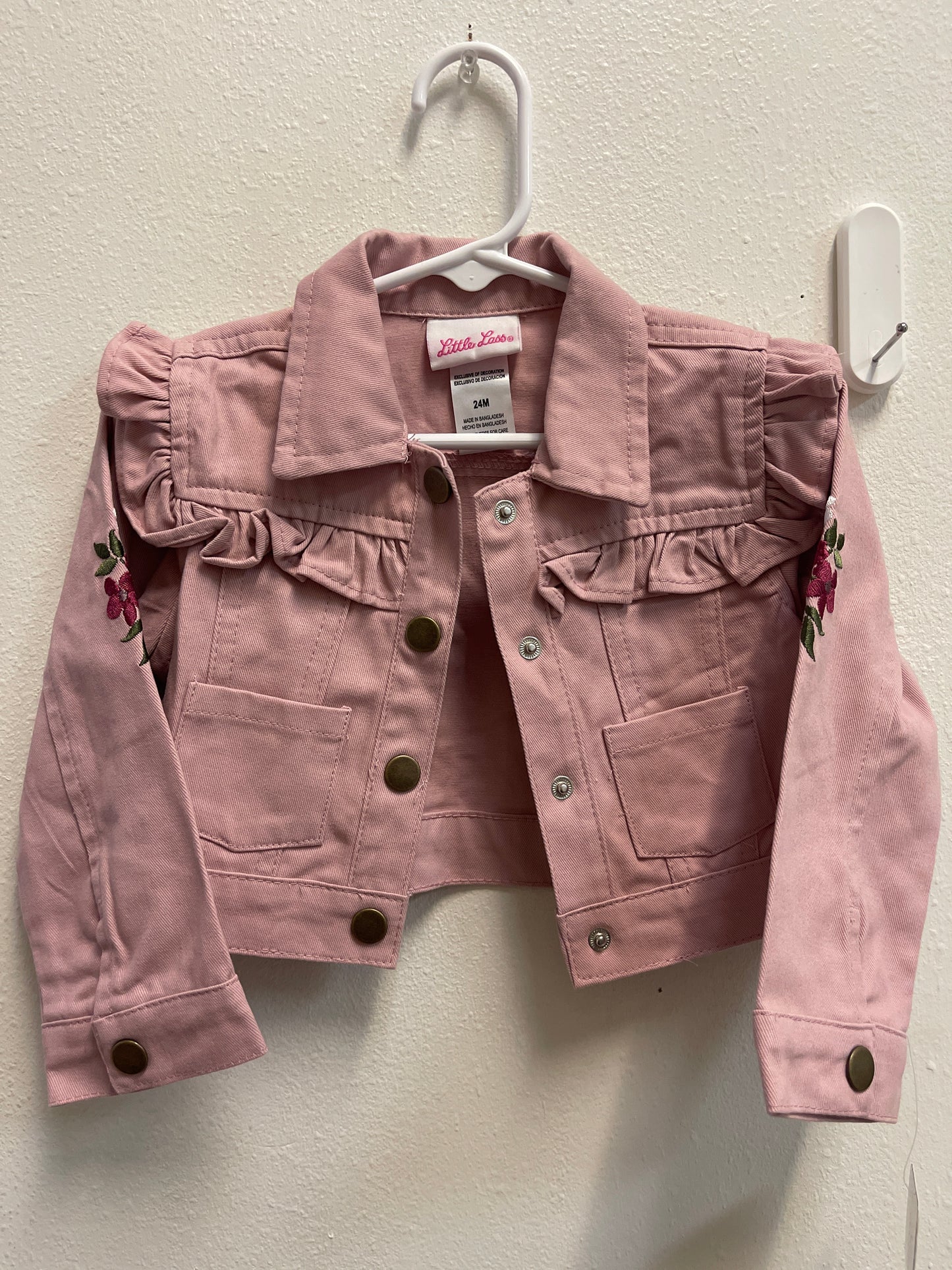 24m NEW Little Lass Pink Crop Jacket