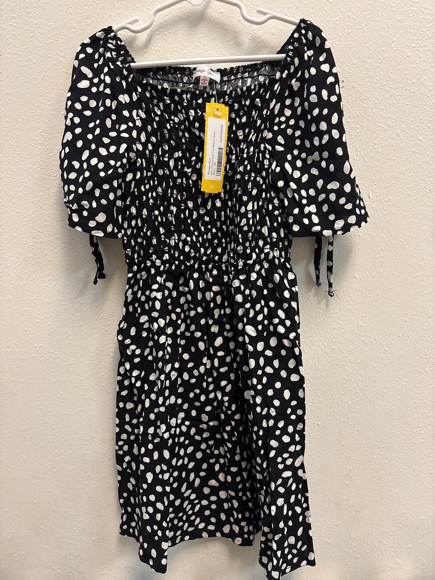 XS 5-6 New Black White Dress