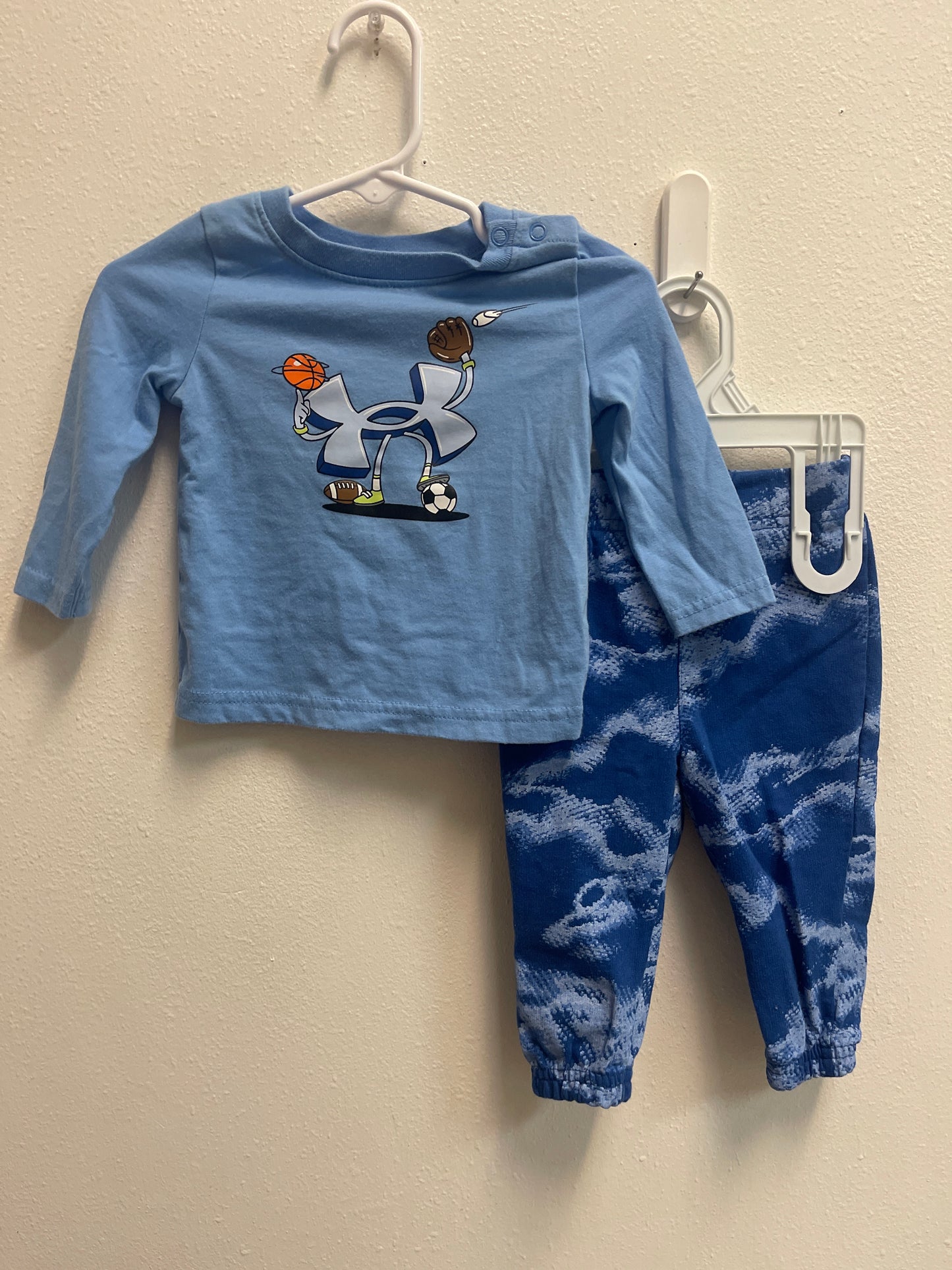 3/6m Under Armour Blue Cotton Set