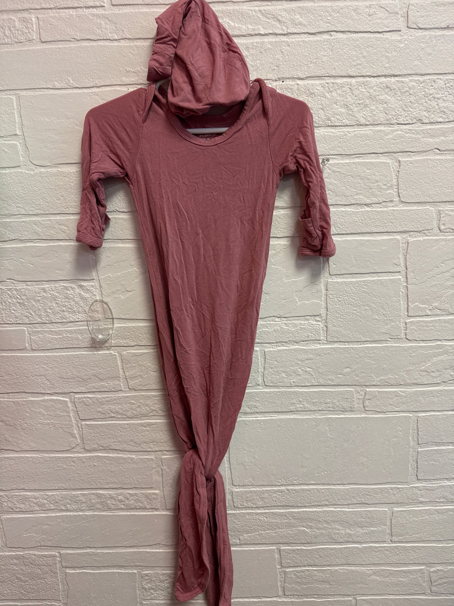 3-6m Baby Noah Bamboo Knotted Gown & Hat