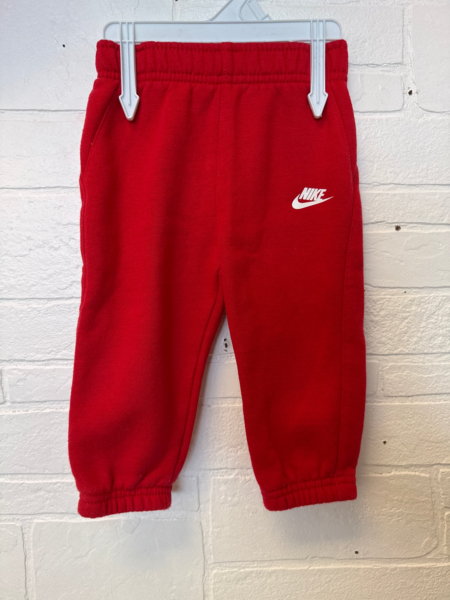 12m Nike Red White Logo Joggers