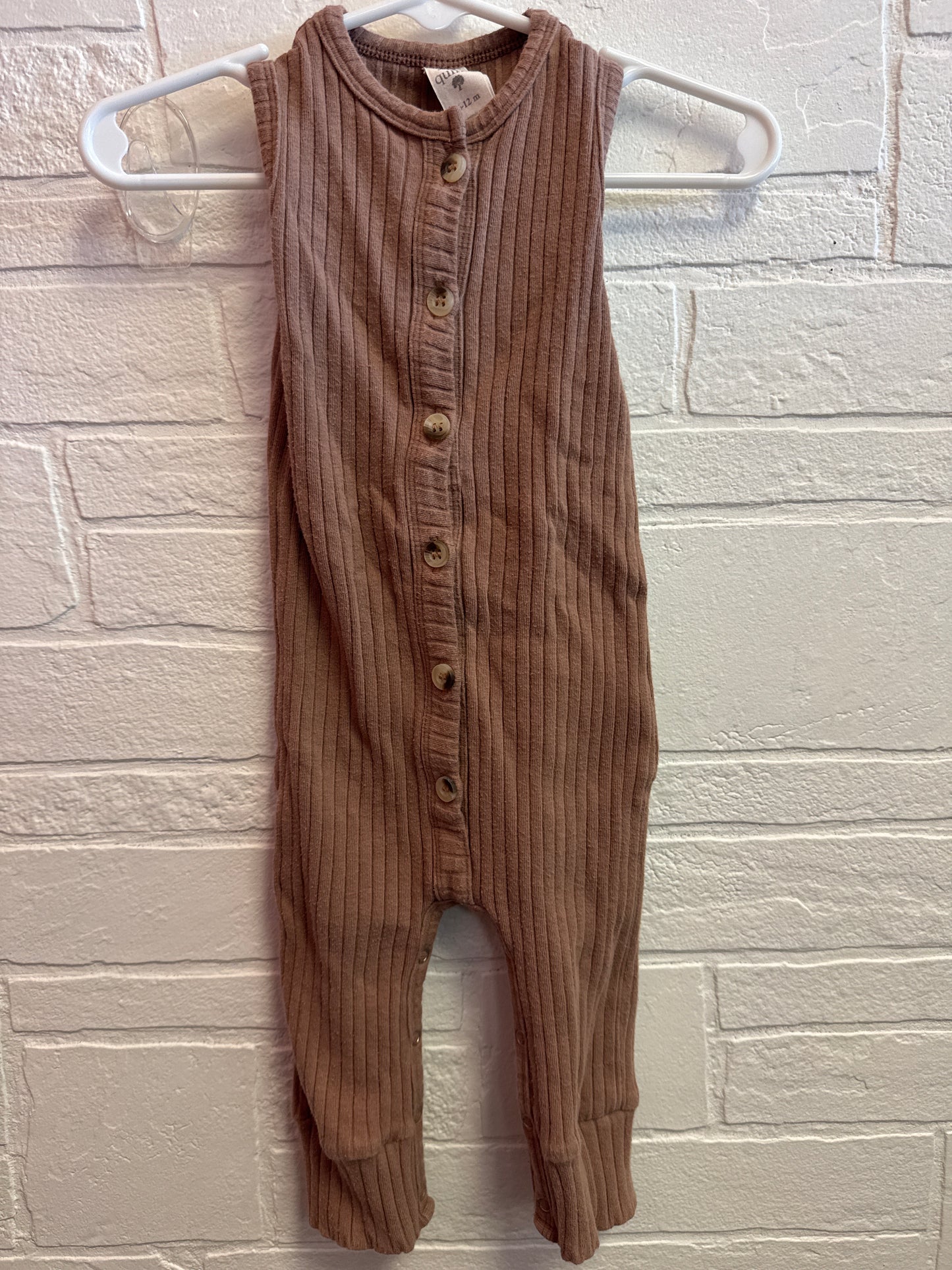 6-12m Kate Quinn Brown Ribbed Romper