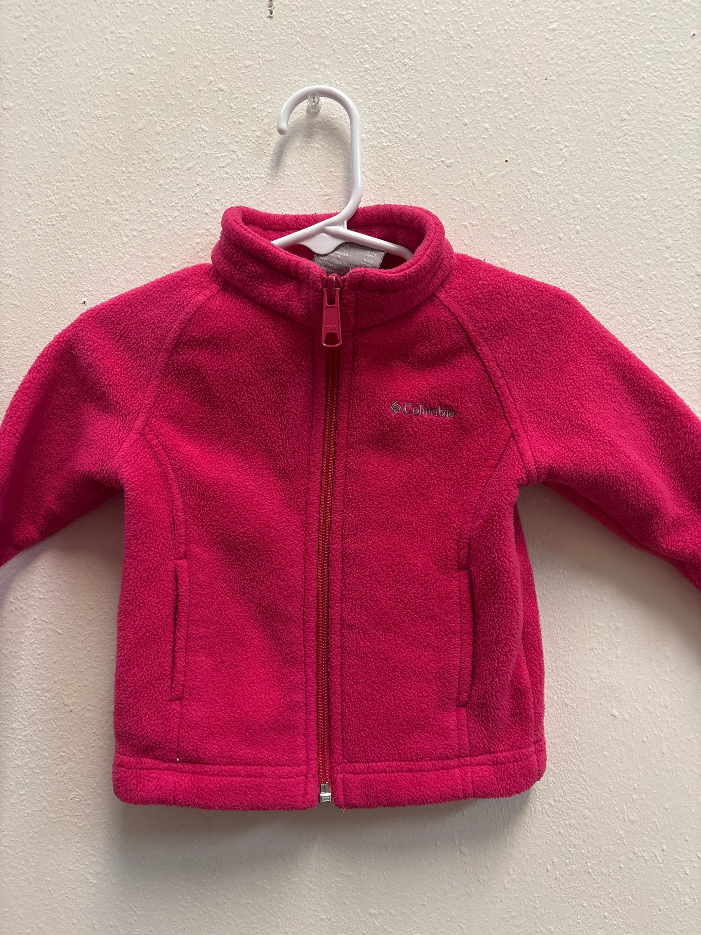 6-12m Pink Columbia Fleece Jacket