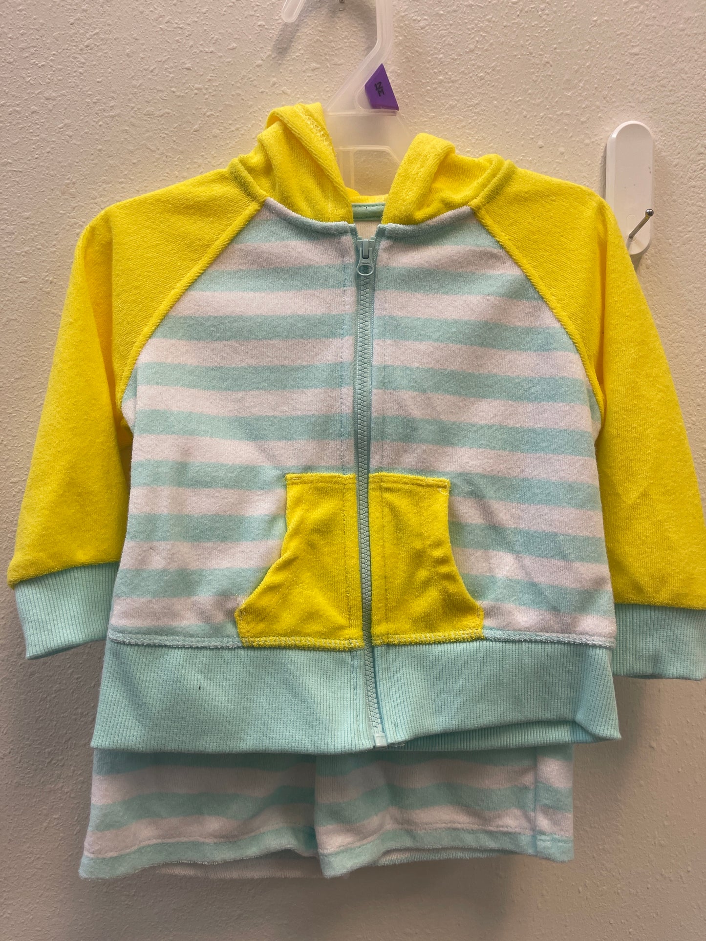 12m NEW Yellow + Mint Terry Set
