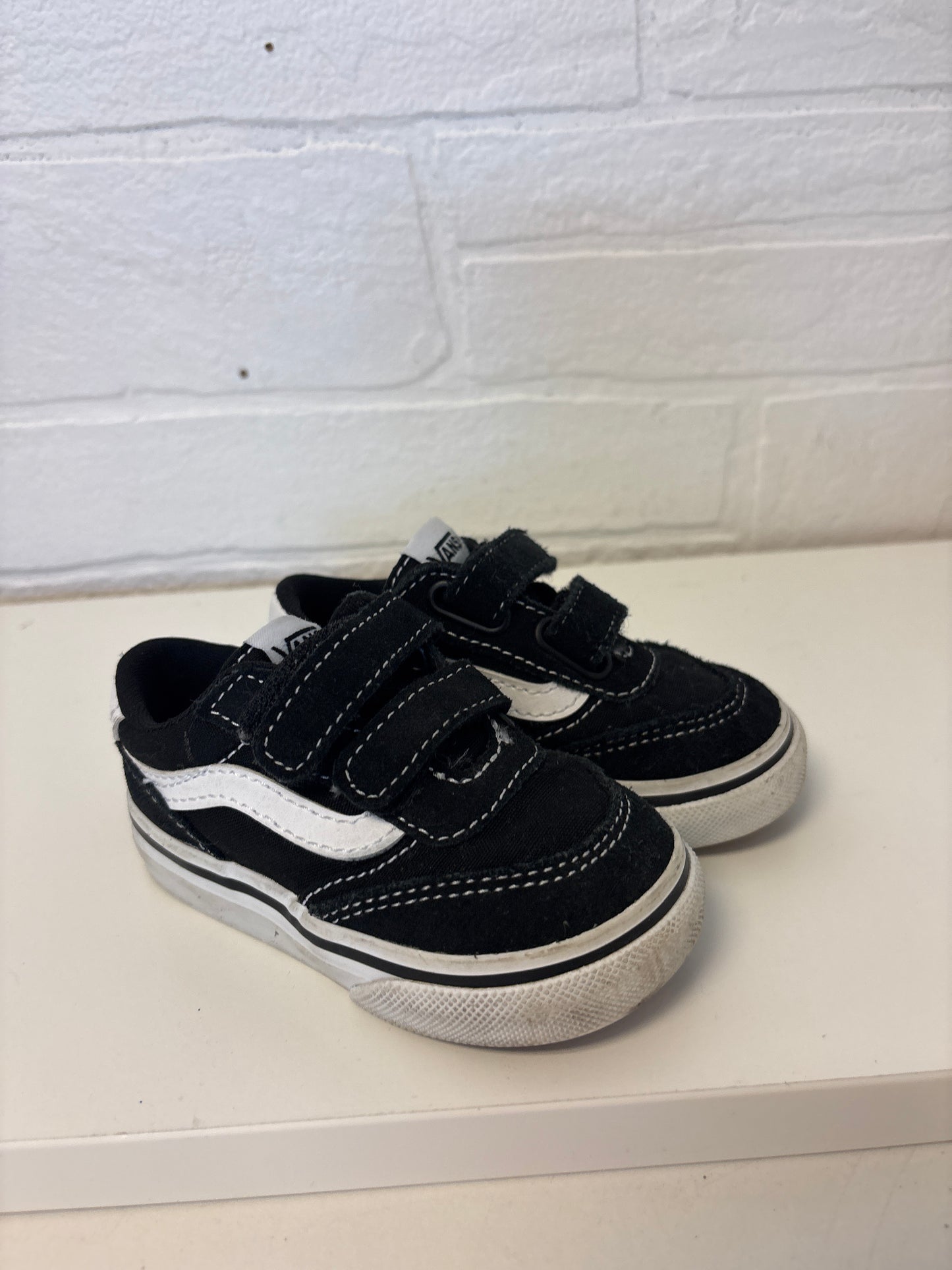Size 5 Toddler Black White Vans