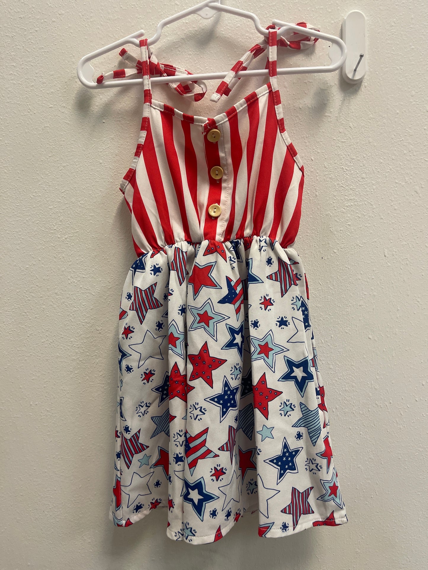 4/5 Stripes + Stars Button Front Dress
