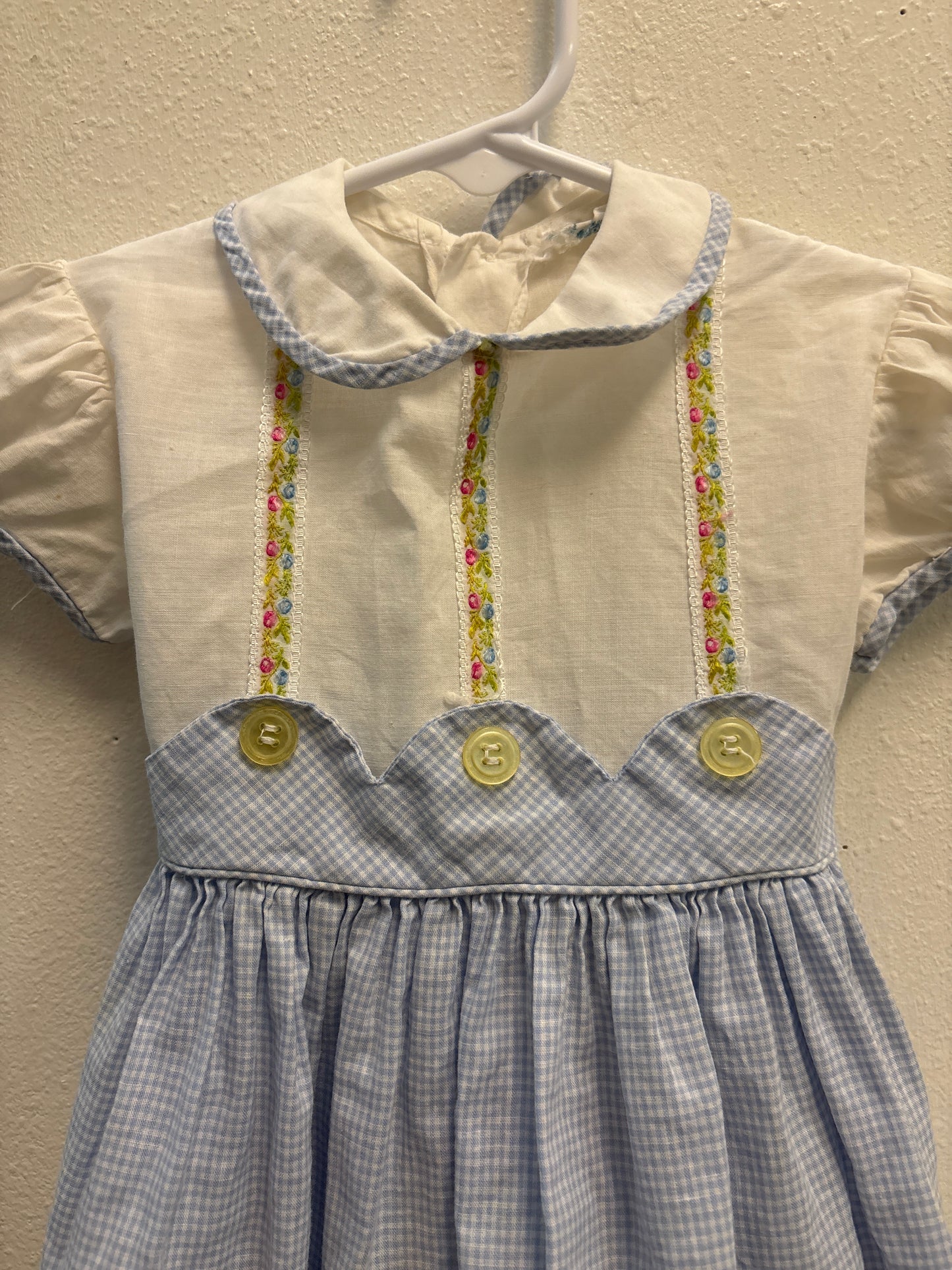 12m (no size) Vintage Youngland Blue White Dress