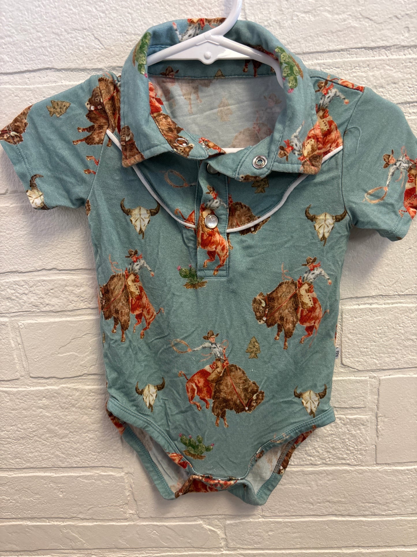 6-9m Bamboo Western Romper