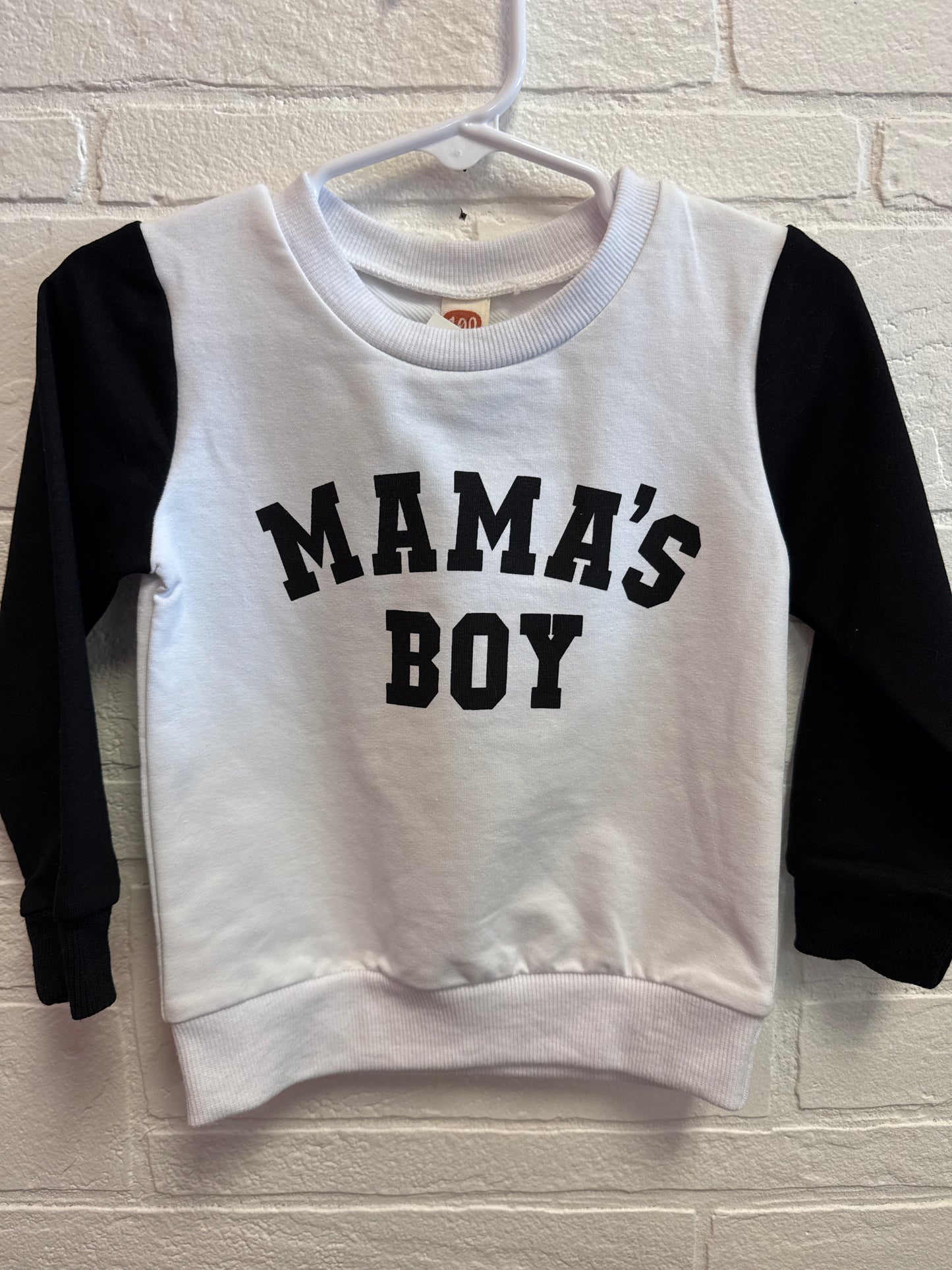 100(2t) NEW Mama’s Boy Crewneck