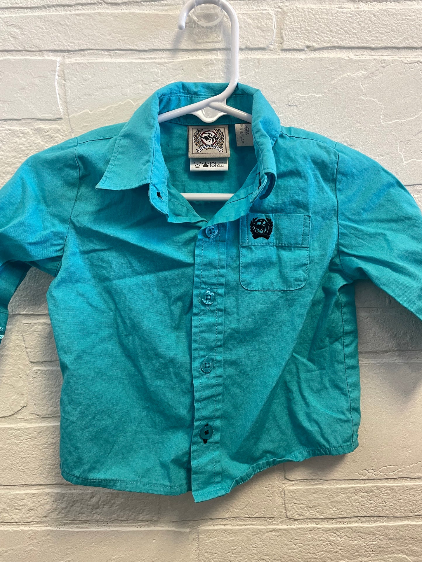 3/6m Cinch Turquoise Button Down Shirt