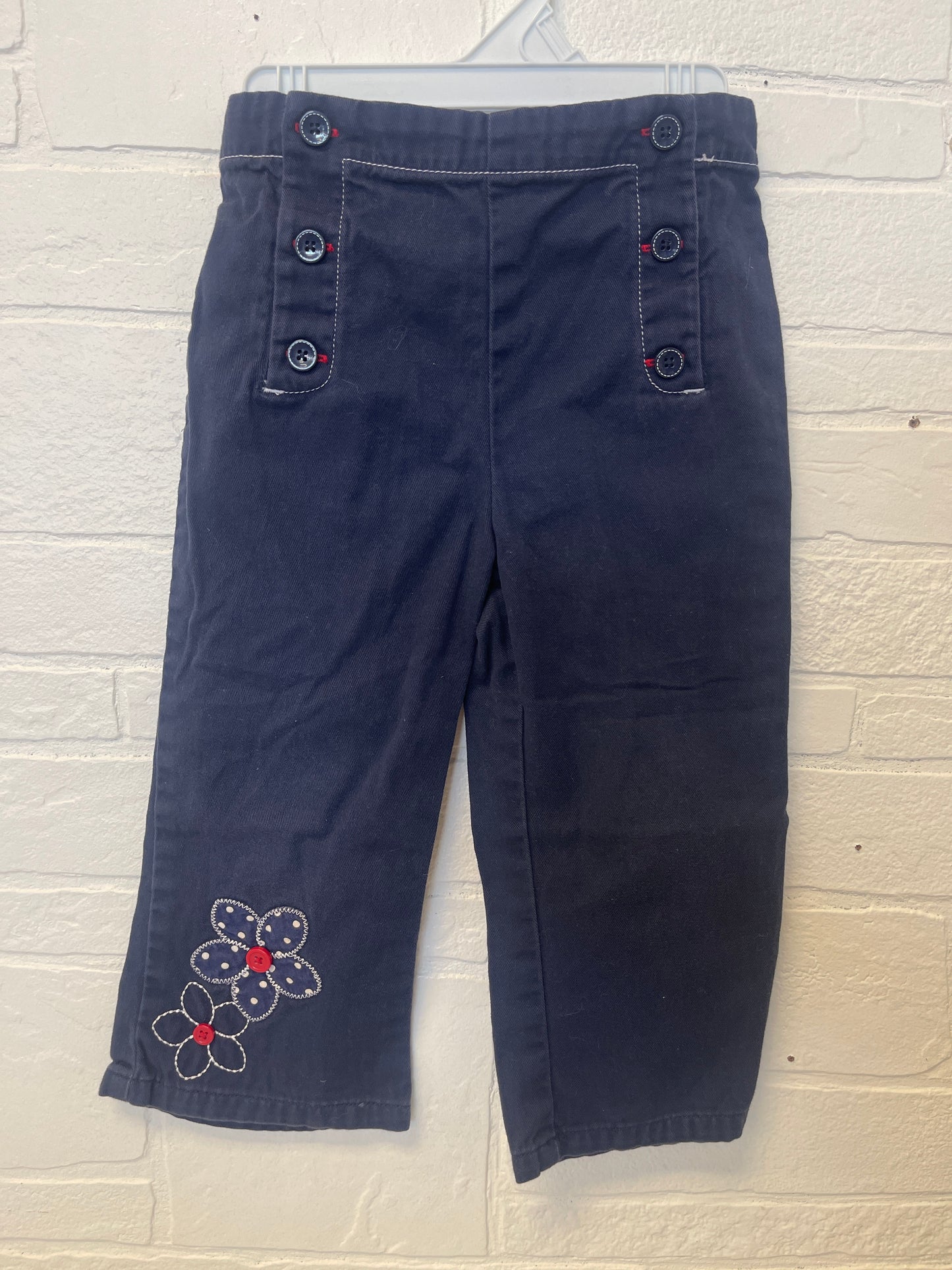 2t Gymboree Navy Flower Pant