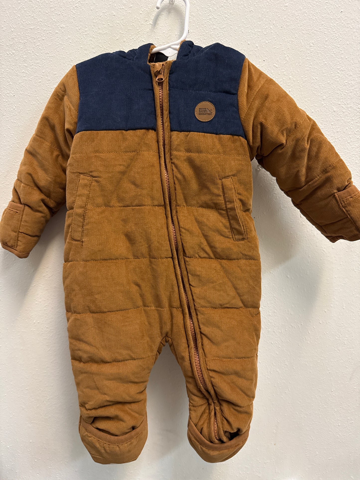 6-9m Eddie Bauer Brown Corduroy Snowsuit