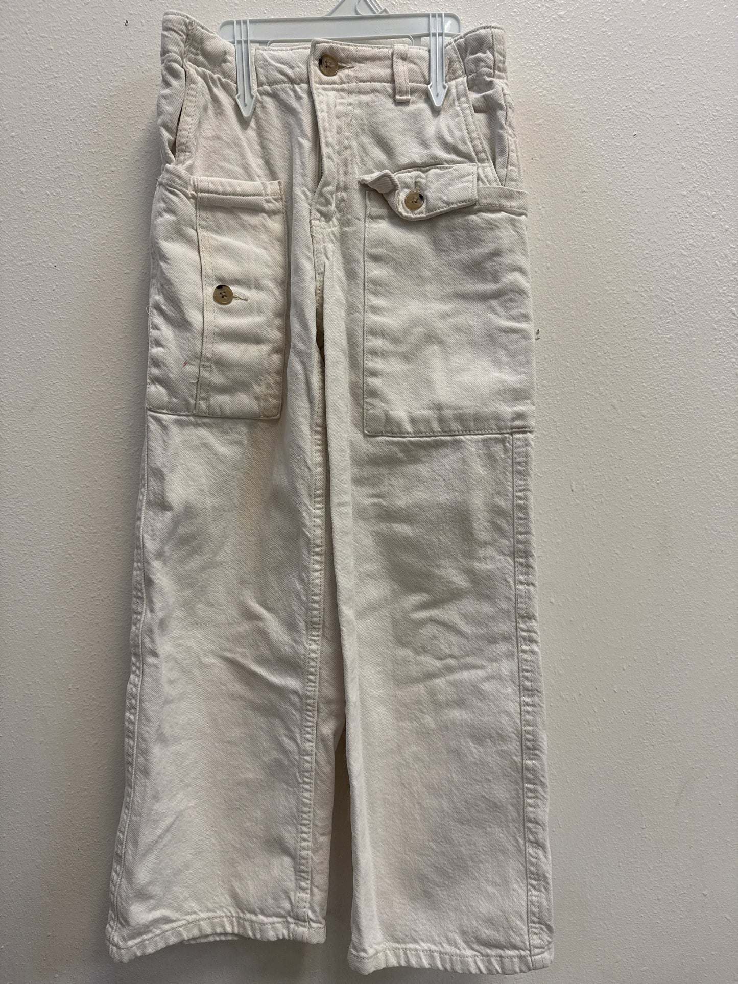 9 Zara White Wide Leg Carpenter Jeans