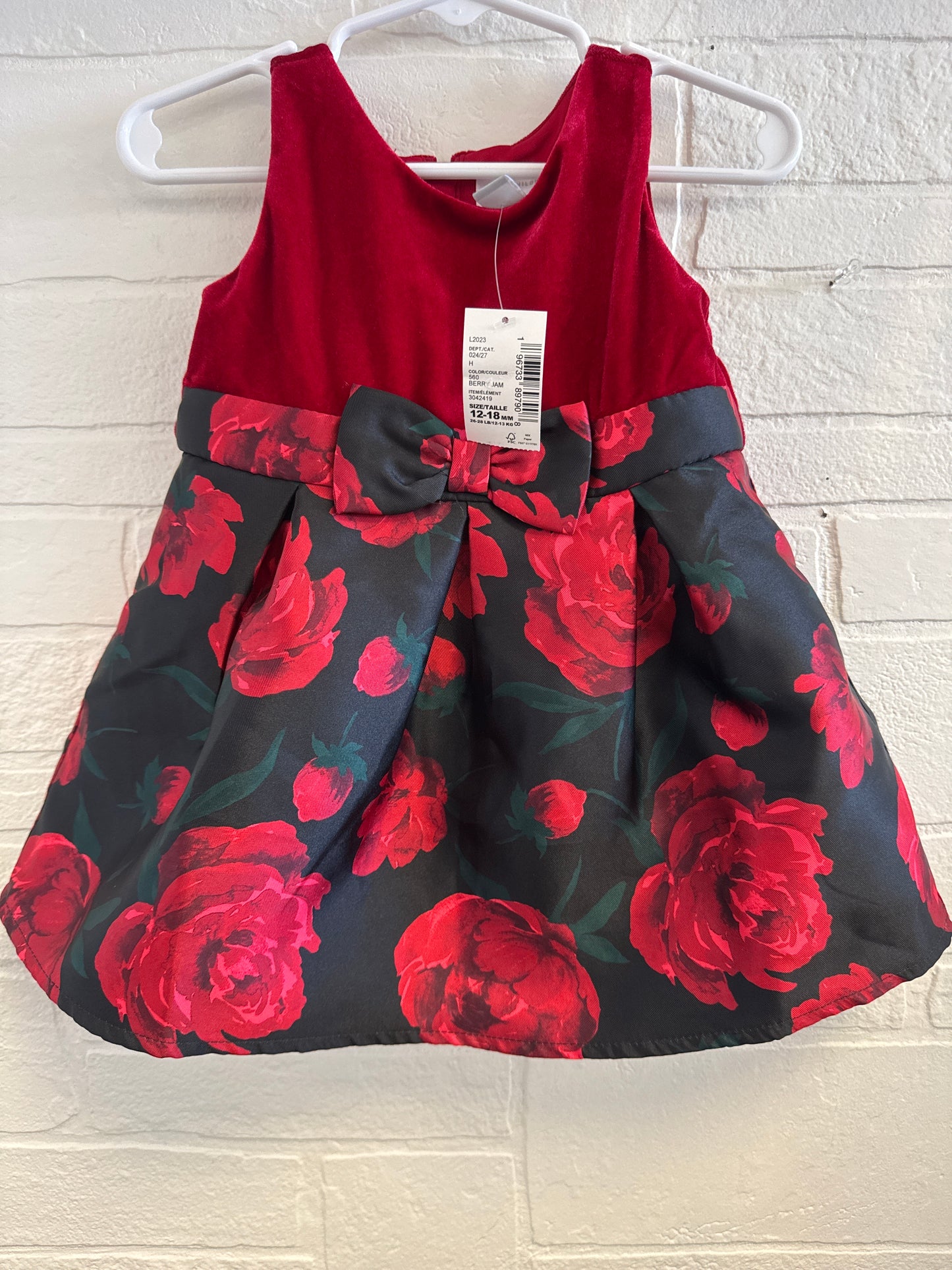 12/18m NWT Children’s Place Red Roses Fancy Dress