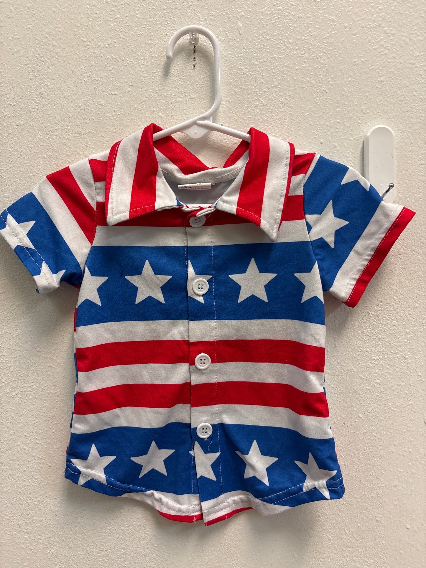 12-18m Stars Stripes Button Down