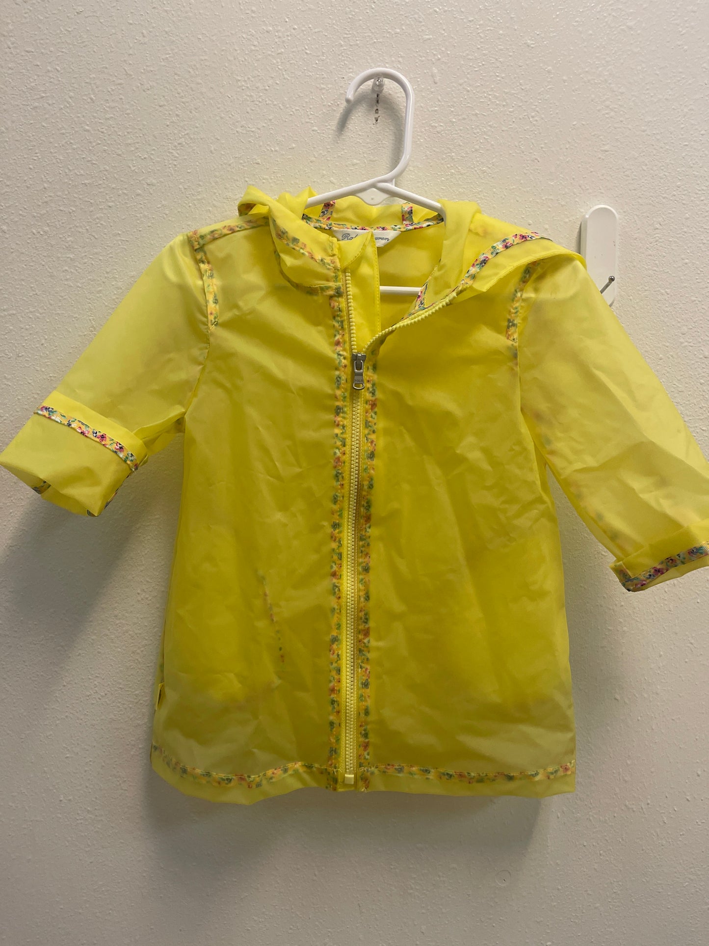 12m Ralph Lauren Yellow Transparent Rain Jacket