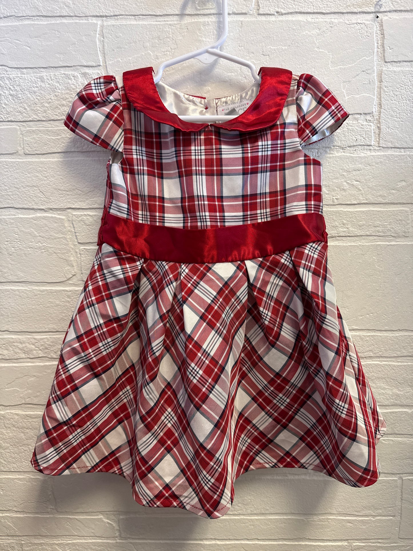 2t Children’s Place Red Plaid Collared Dress