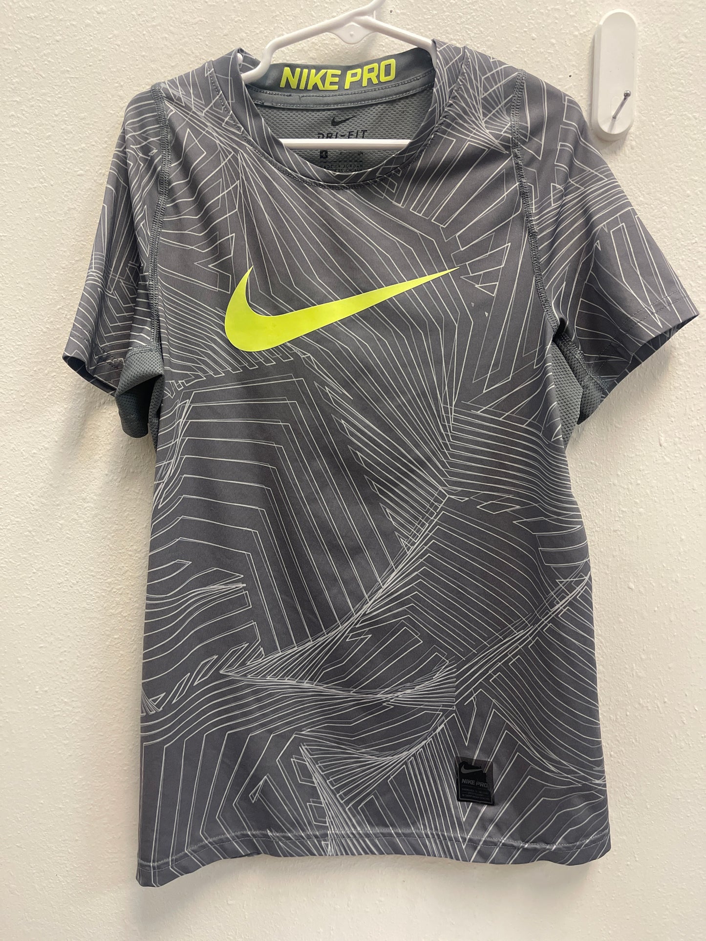 S Nike Pro Gray + Neon Dri Fit