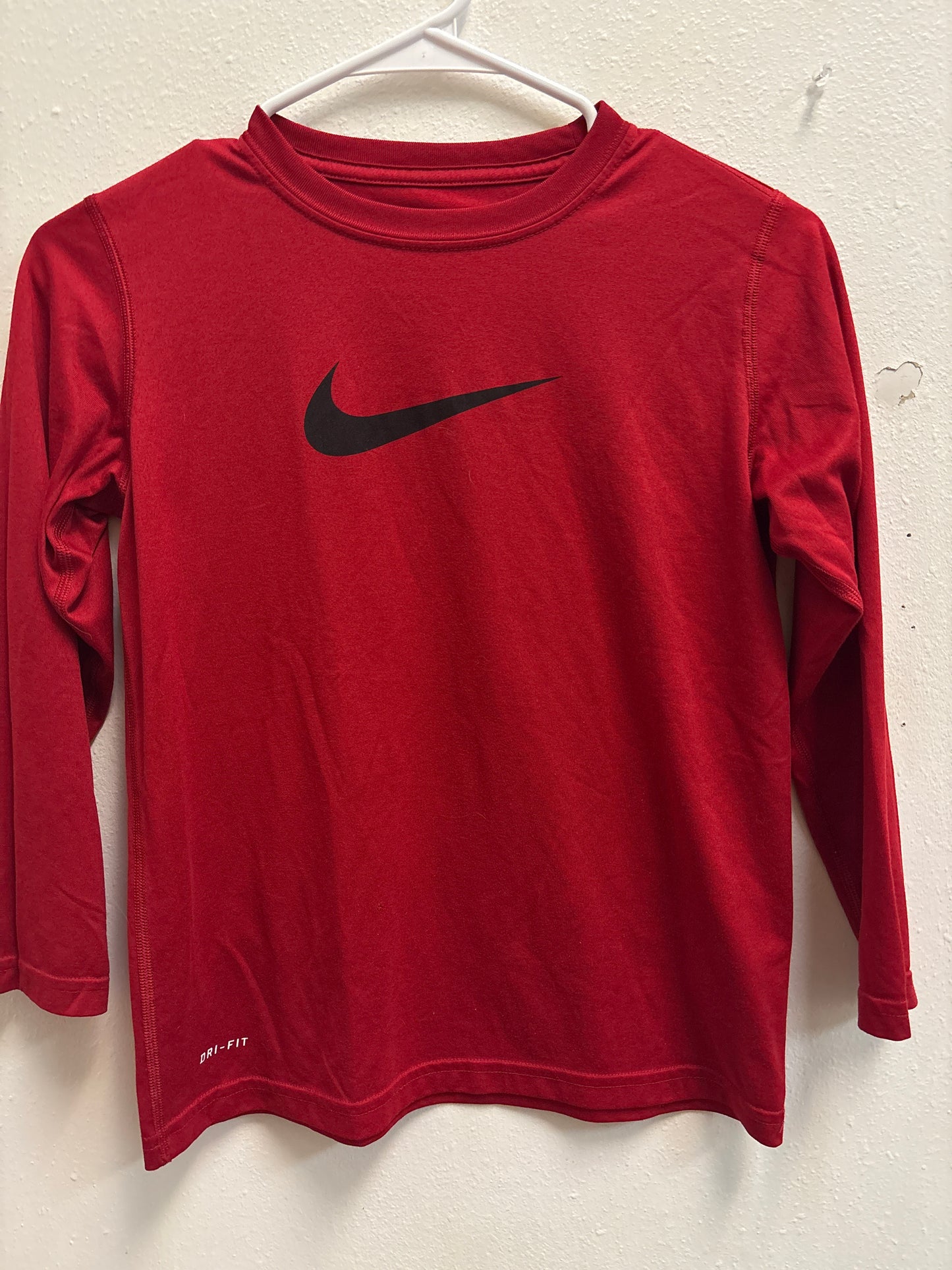 S Red Nike Dri Fit Long Sleeve Tee