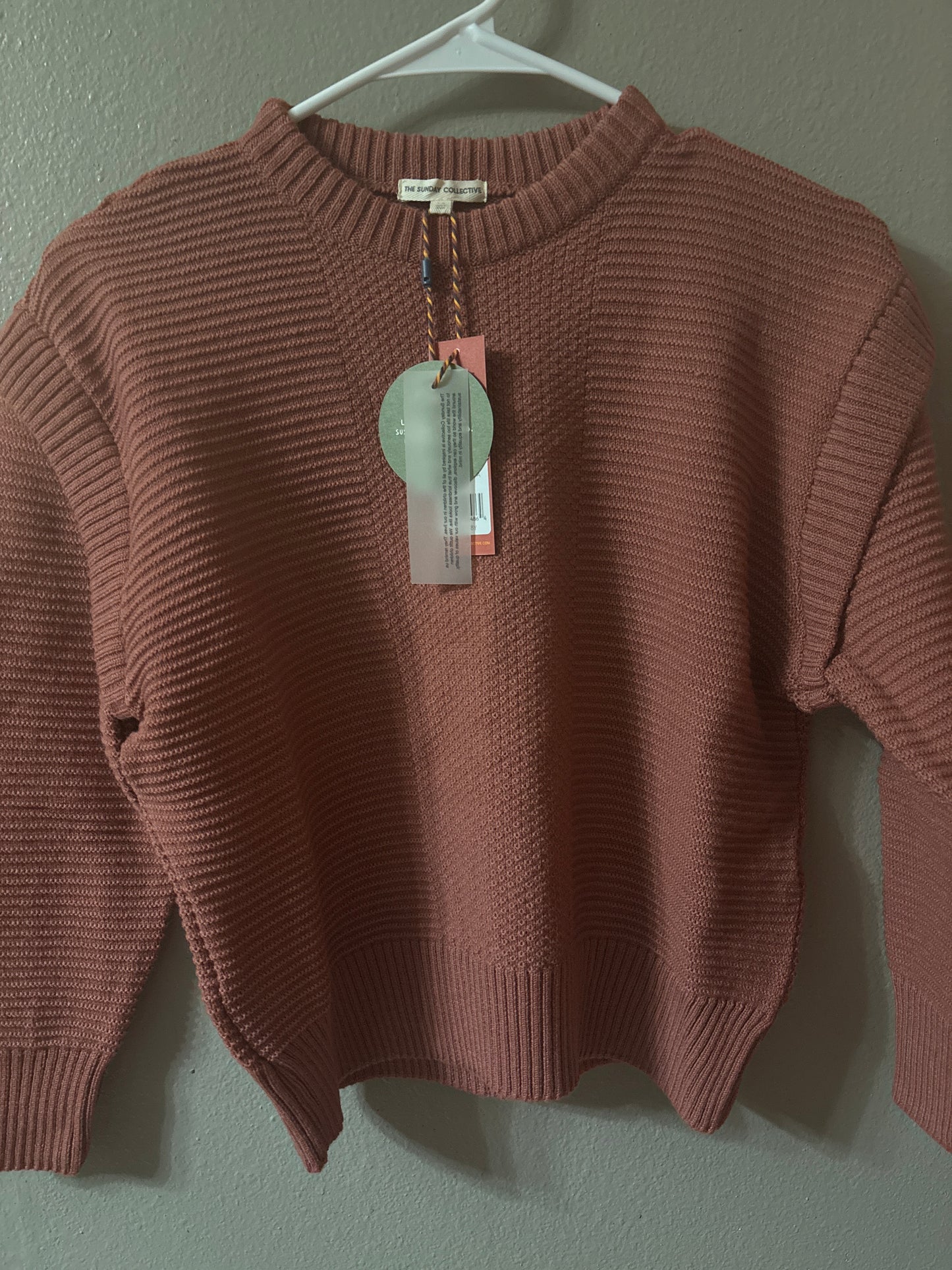 12 New The Sunday Collective Terra Cotta Sweater