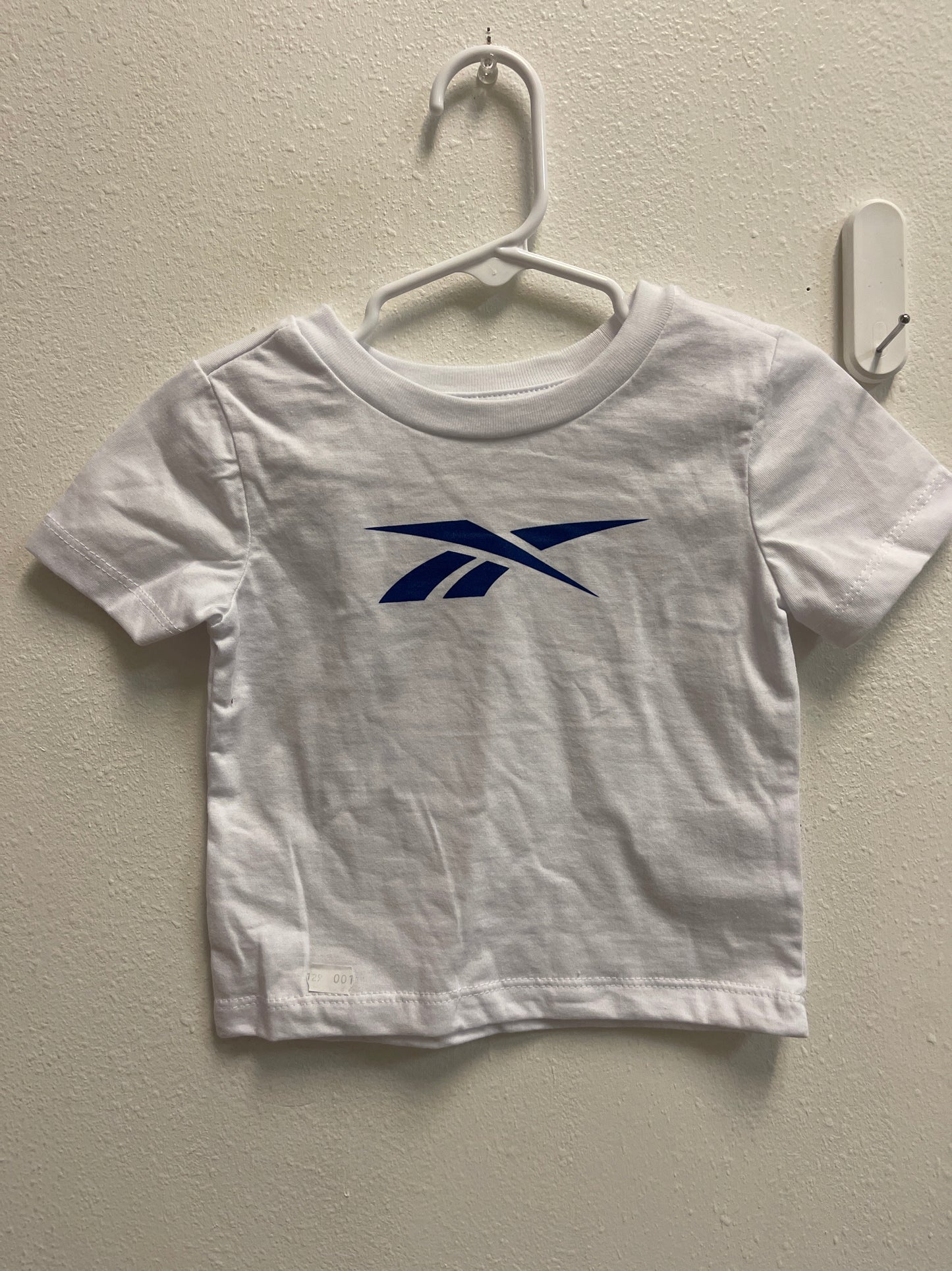 9/12m Reebok White Blue Tee