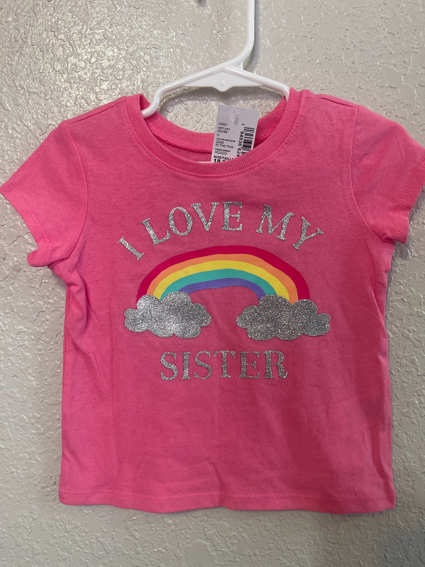 18/24m NEW I Love My Sister Tee
