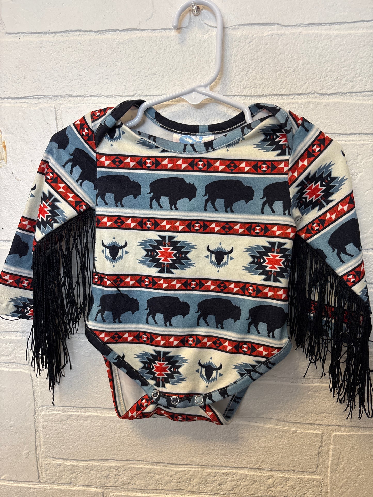 3-6m Fringe Buffalo Romper