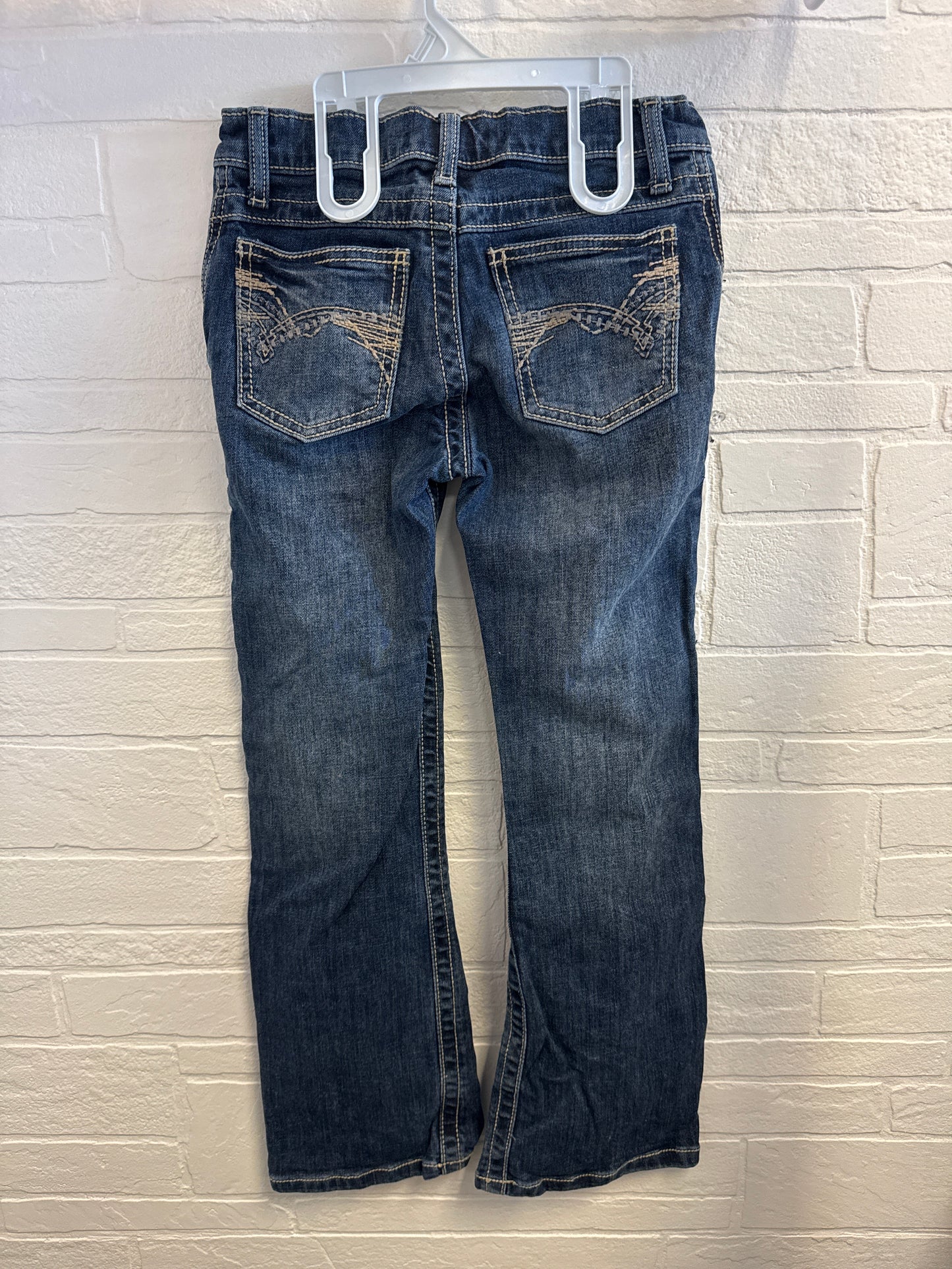 9 Wrangler 20X Dark Wash Embroidered Pocket Jeans