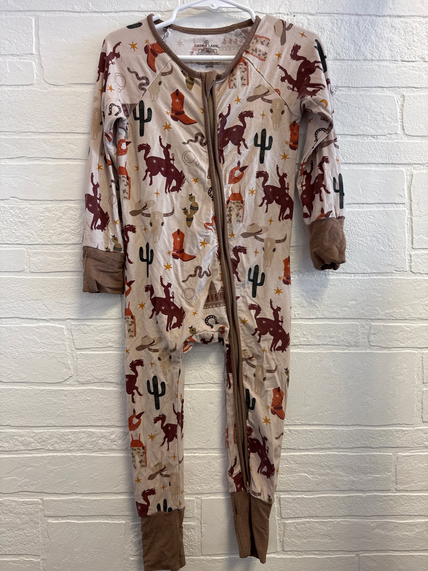 18-24m Caden Lane Bamboo Tan Cowboy Zippie