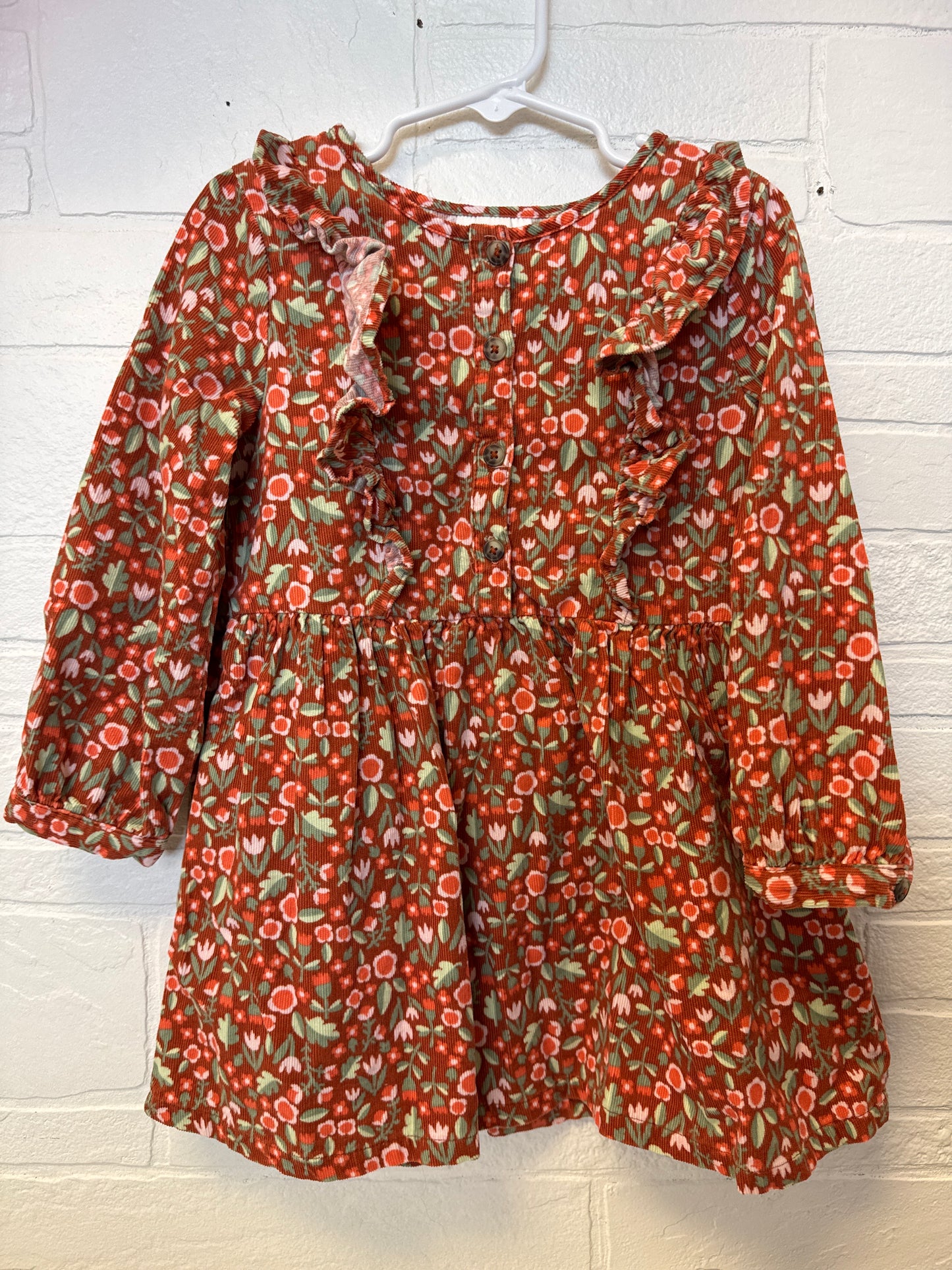 4t Corduroy Flowers Dress