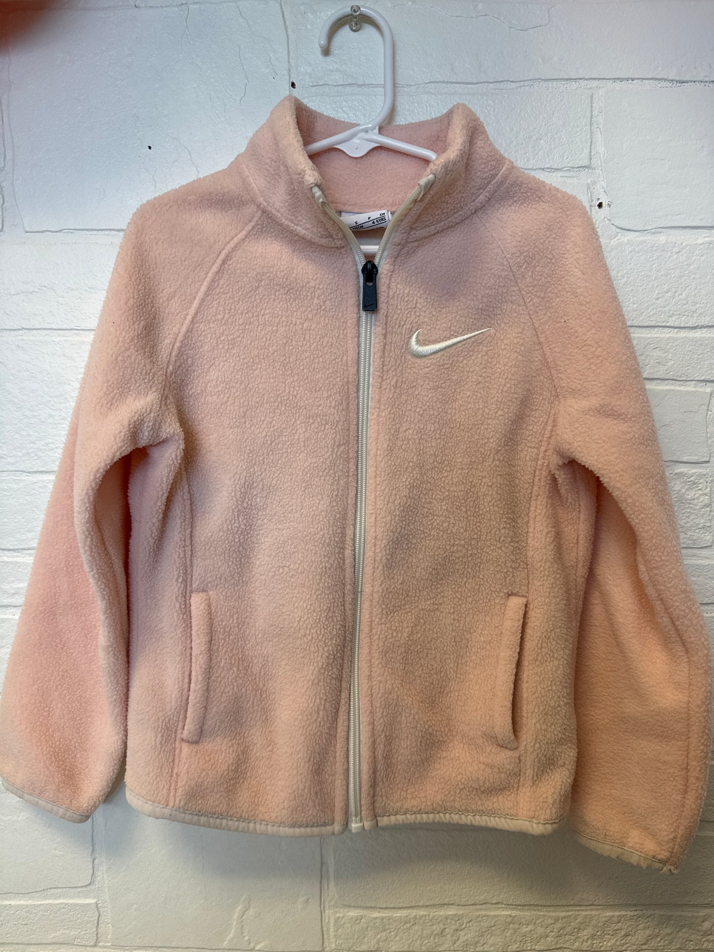 S 5 Nike Light Pink Full Zip Fleece Jacket