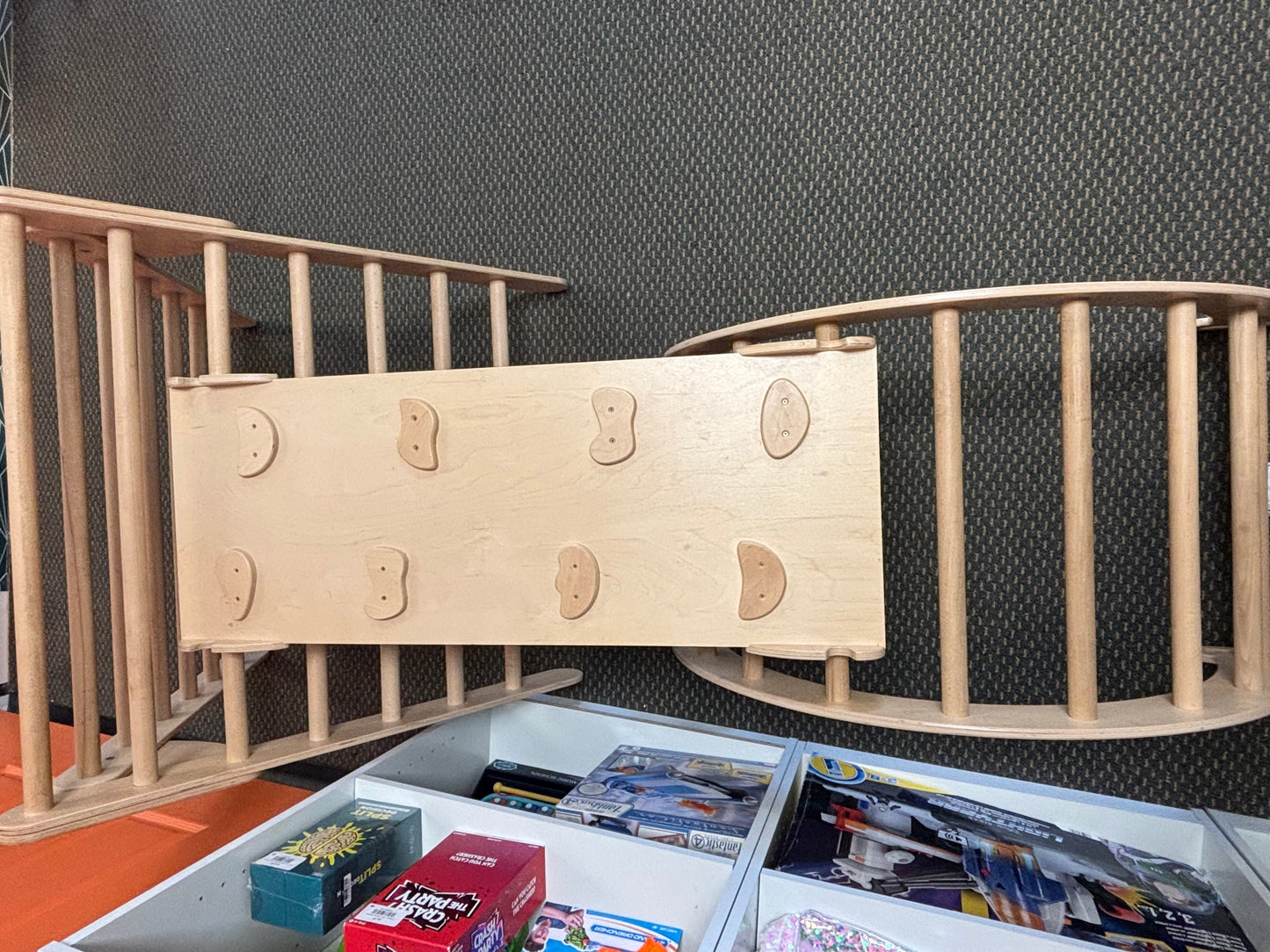 Large Wood and Hearts Montessori Climbing Set of 3