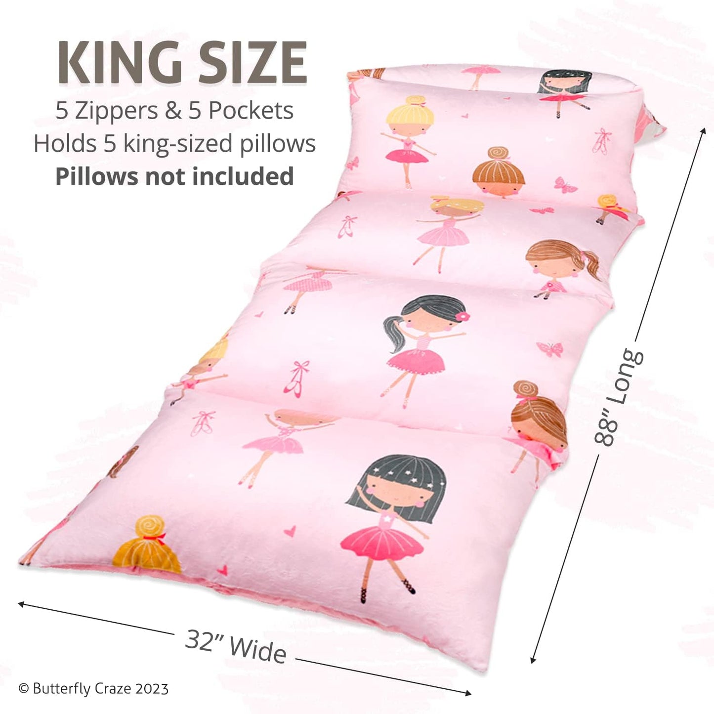 Butterfly Craze Floor Lounger Cover Ballerina